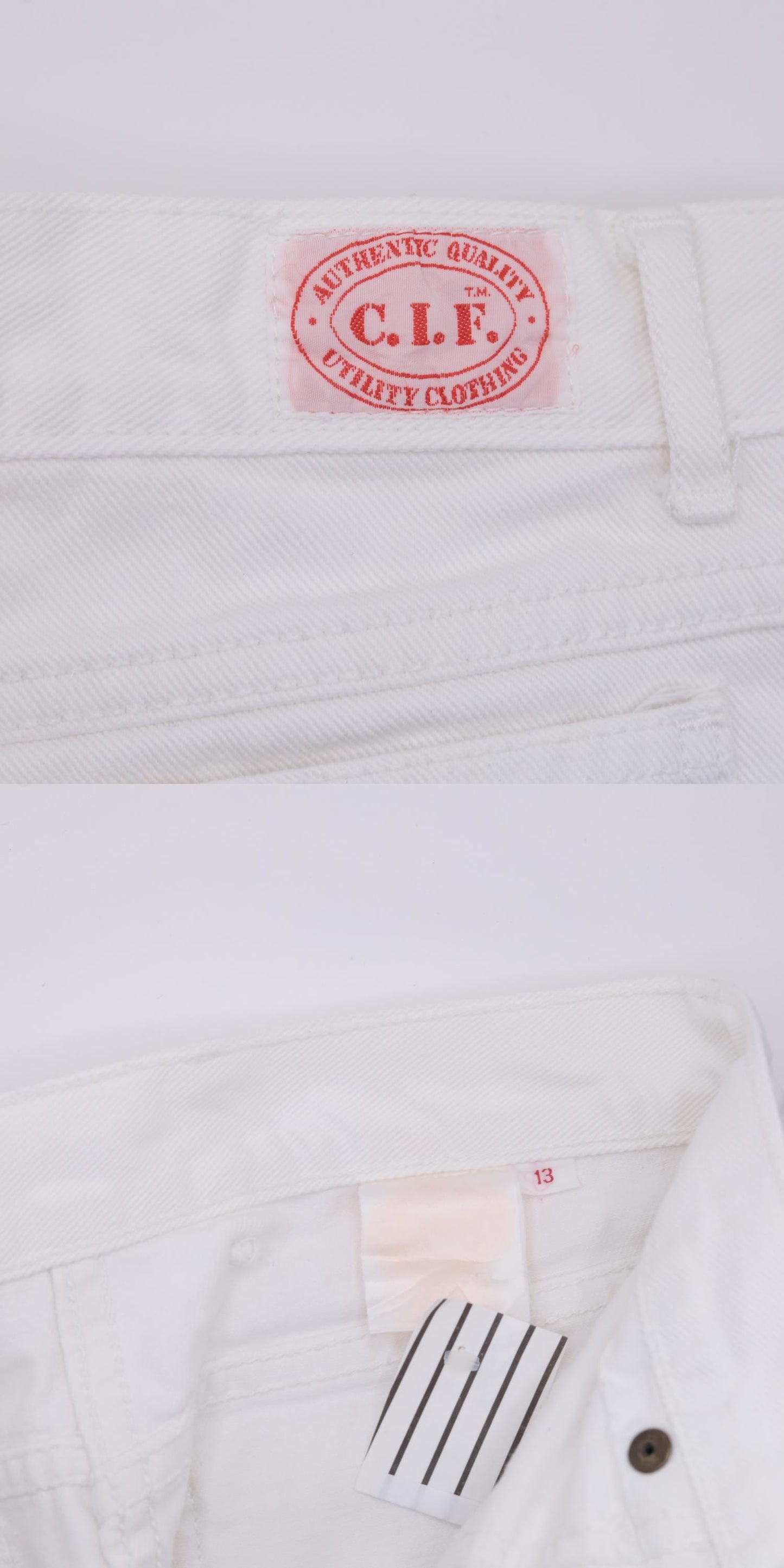 90s White Denim Jeans High Waist Straight Leg Mom Jeans Medium 8