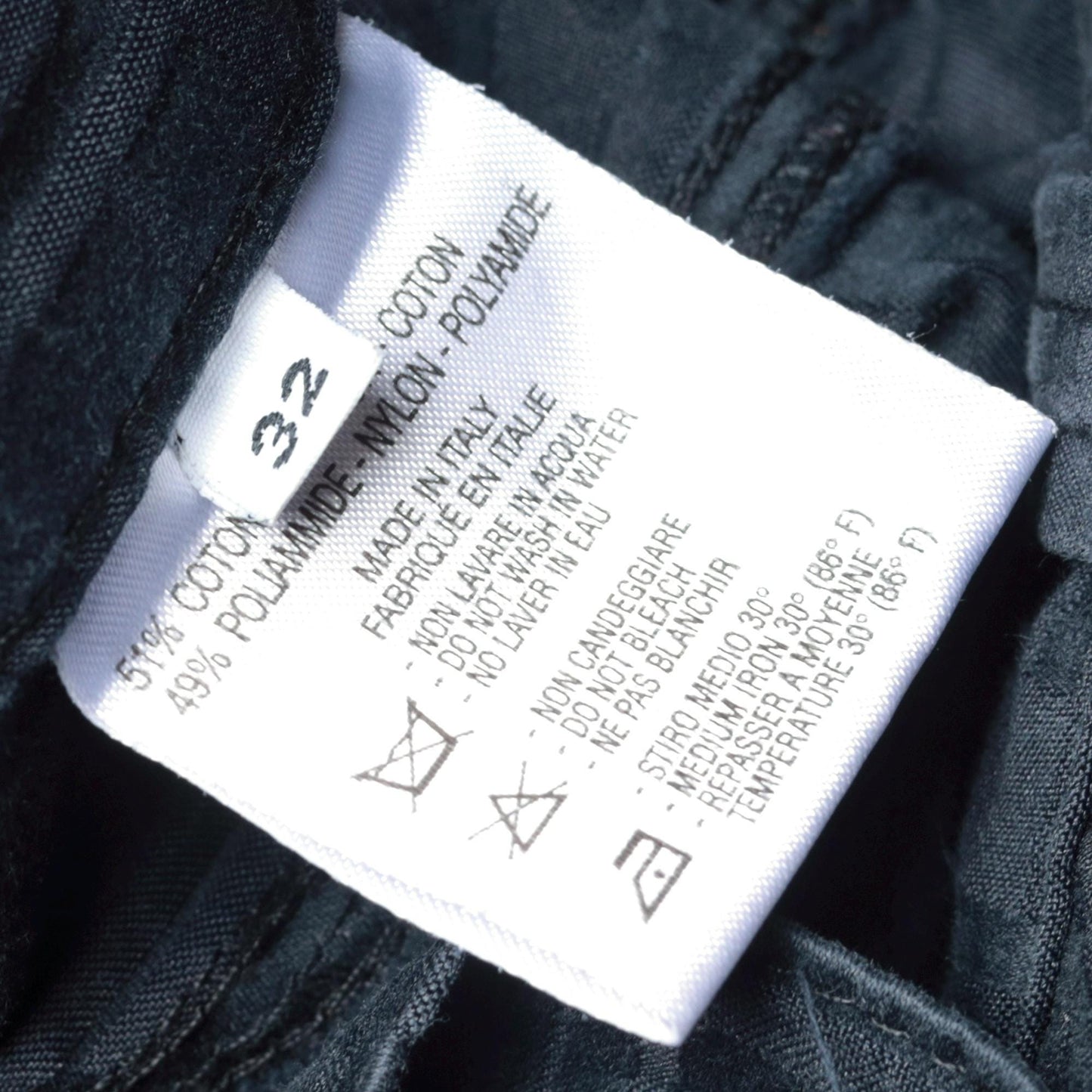 Versace Classic V2 Geometric Embossed Black Trousers Size 32