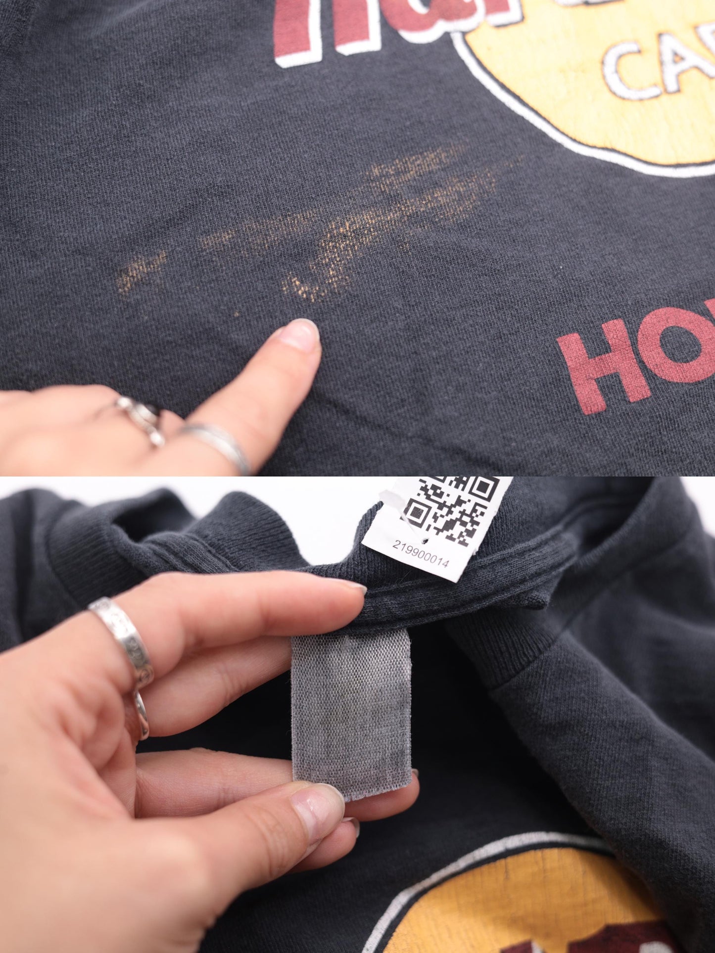 90s Hard Rock Cafe Honolulu Graphic T-Shirt Black Single Stitch Medium M