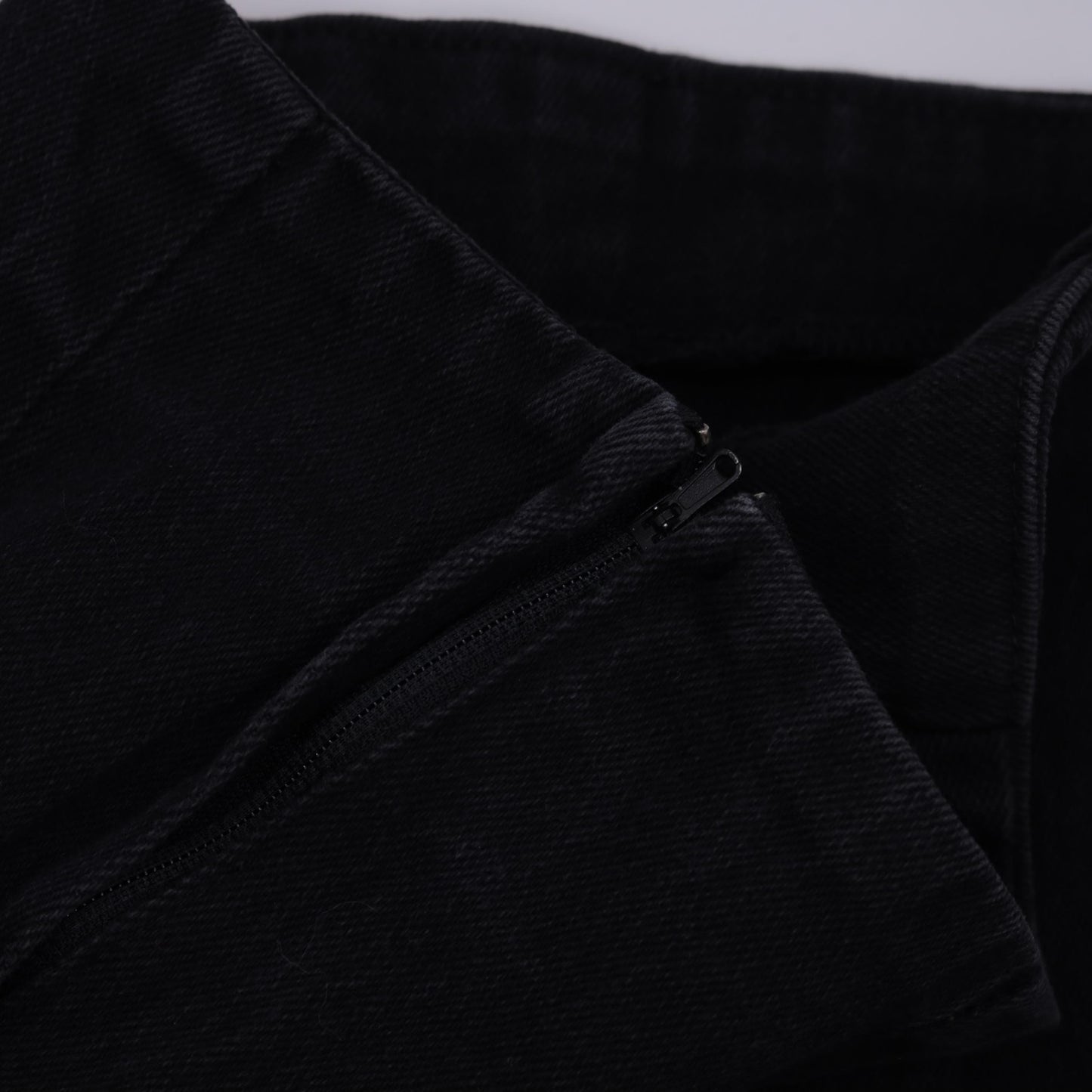 90s Black Denim Mini Skirt High Waist Bodycon Jean Skirt Extra Small