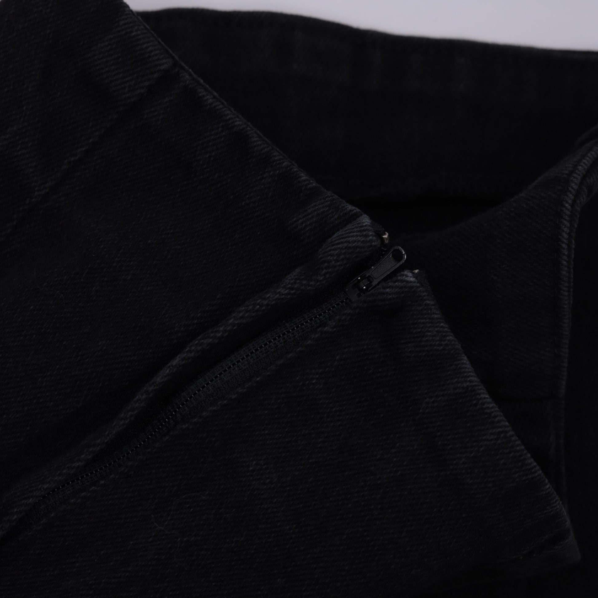 90s Black Denim Mini Skirt High Waist Bodycon Jean Skirt Extra Small