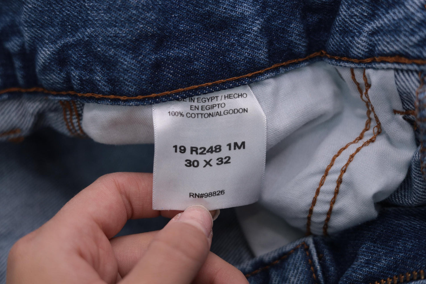 Schmidt Workwear High Rise Straight Leg Jeans Hammer Loop Light Wash 30x32
