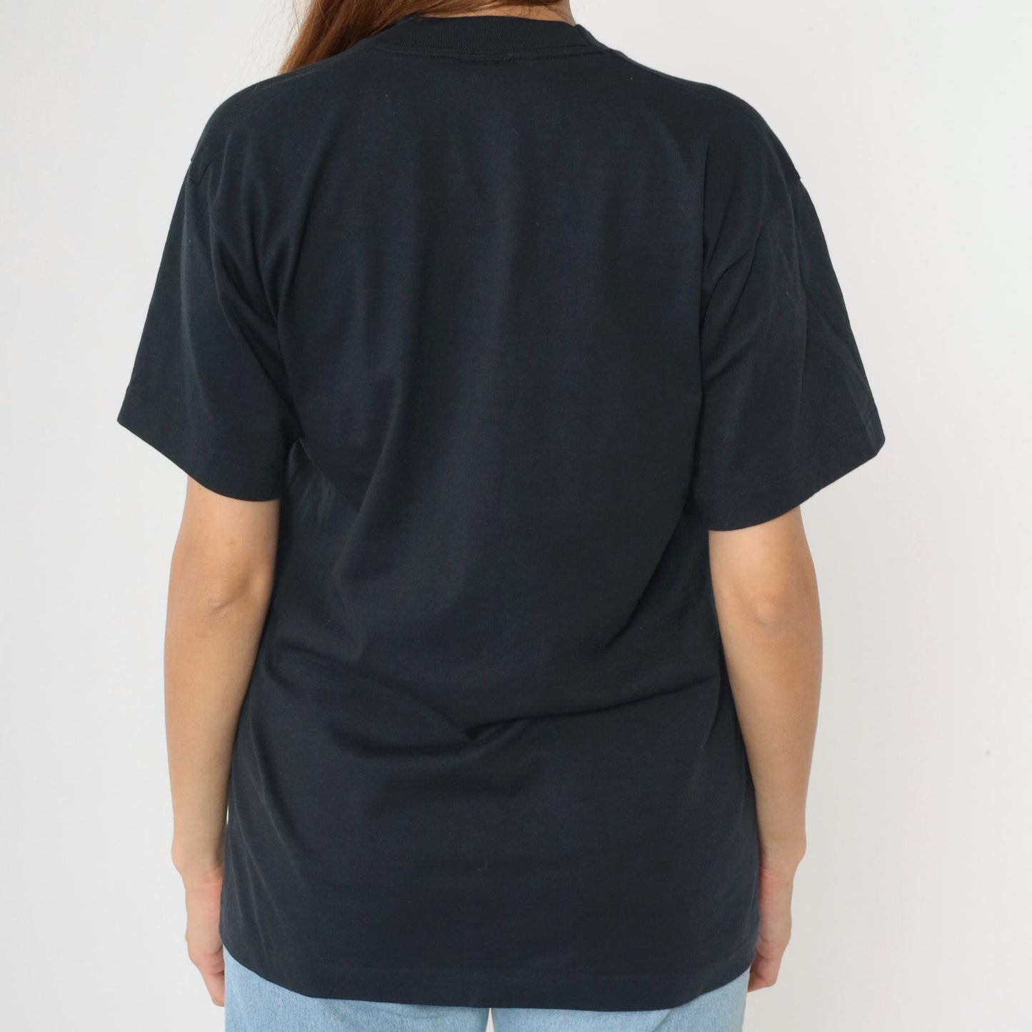 90s Shepherd Sheep Graphic T-Shirt Screen Stars Black Single Stitch Medium