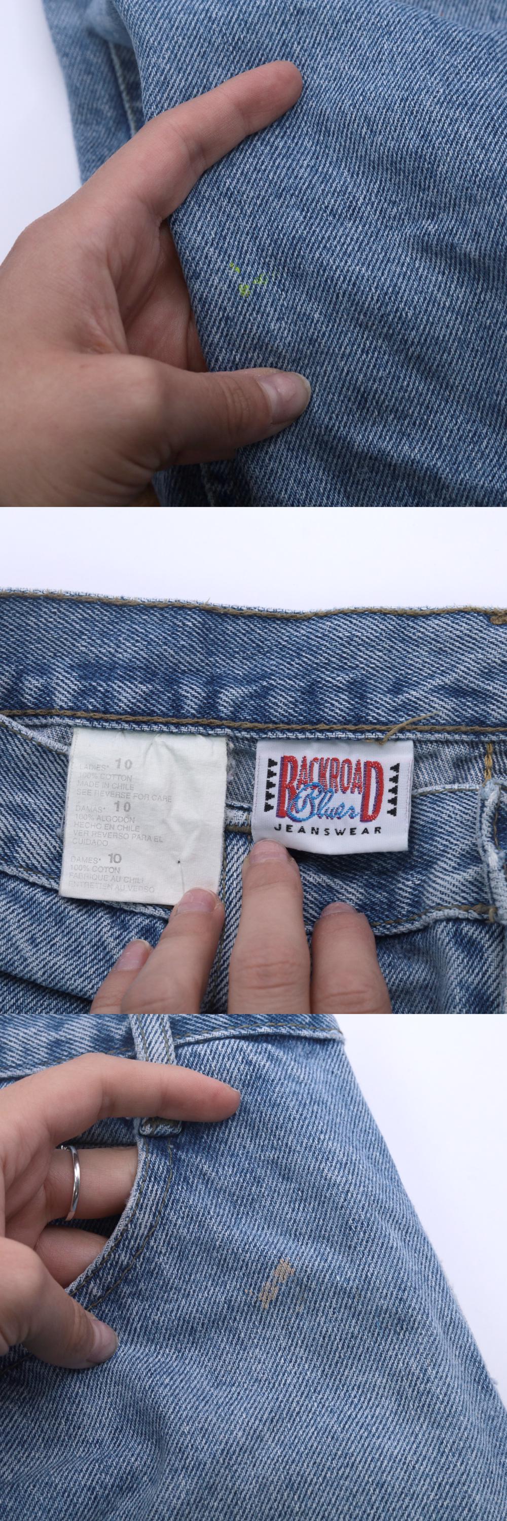 90s Backroad High-Waisted Denim Shorts Blue Small S