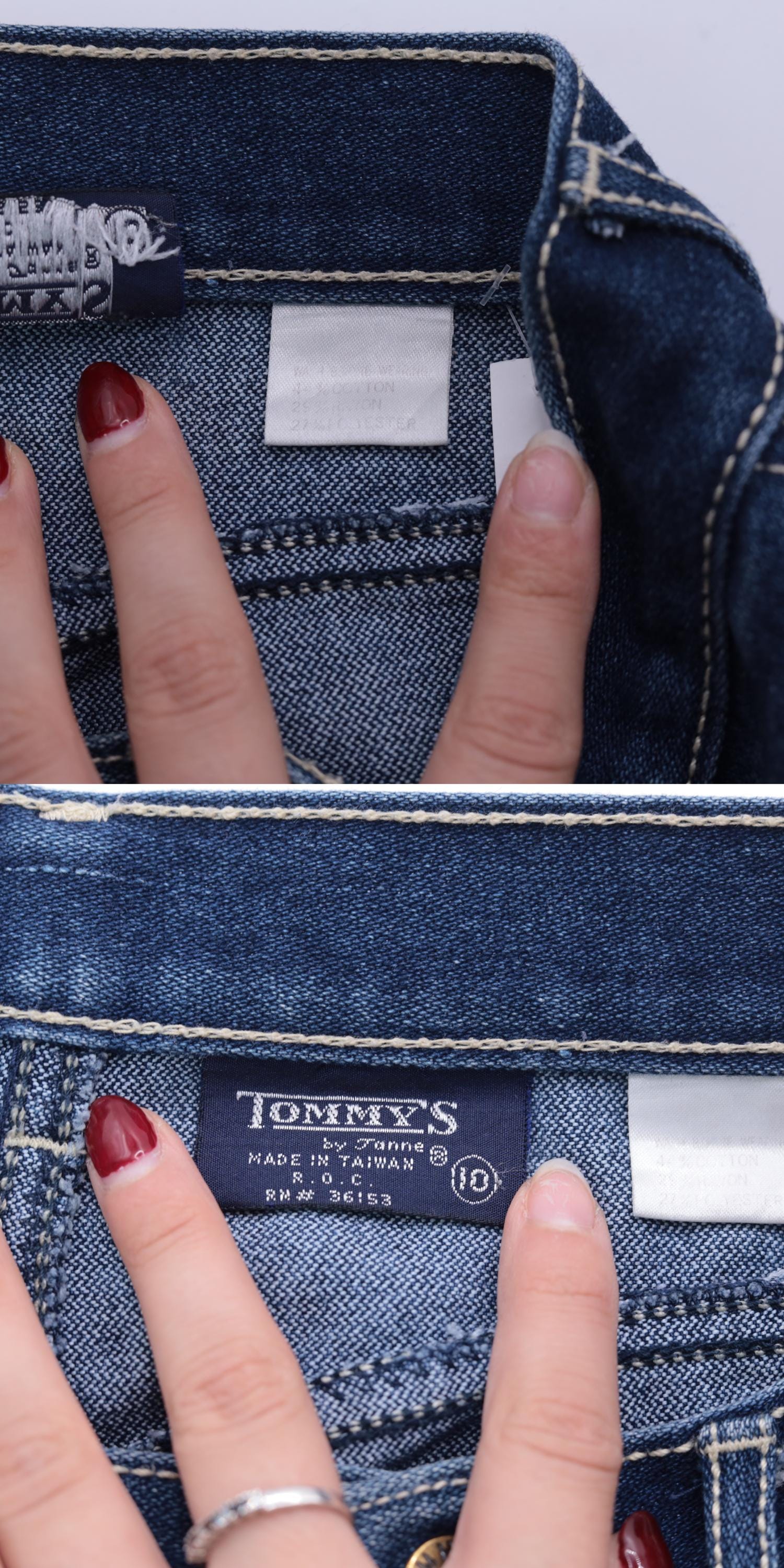 80s Tommy's Dark Wash High-Waist Straight Ankle Jeans Small S