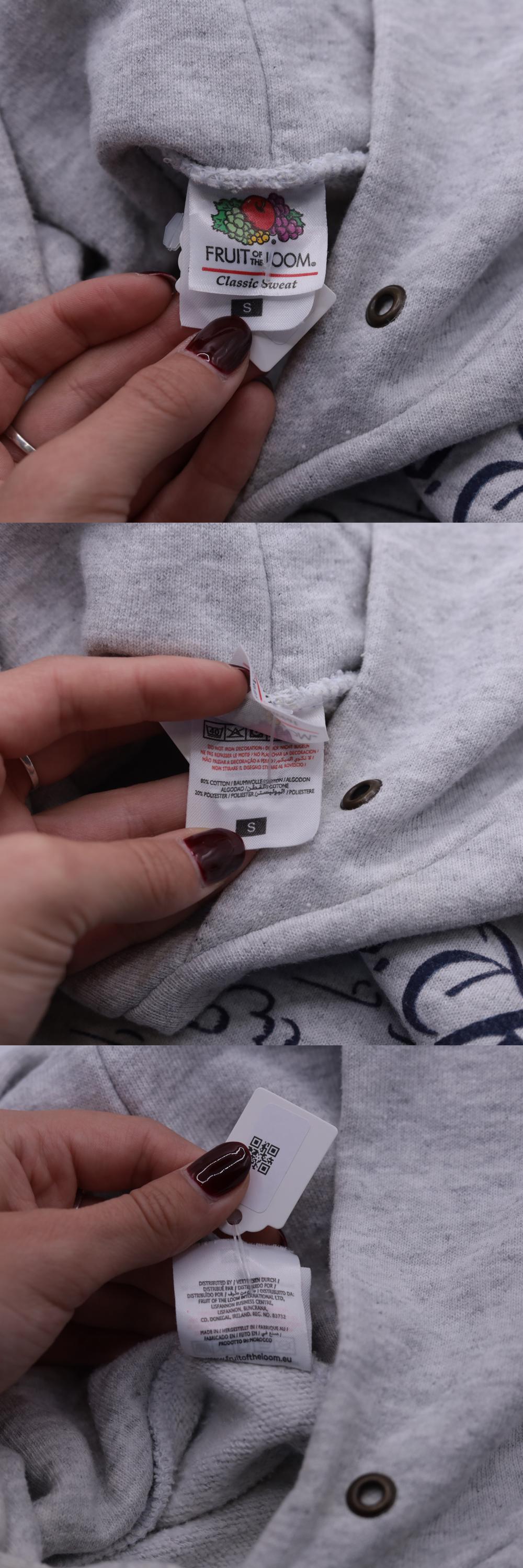00s Rothenburg ob der Tauber Germany Hoodie Sweatshirt Grey Graphic Small