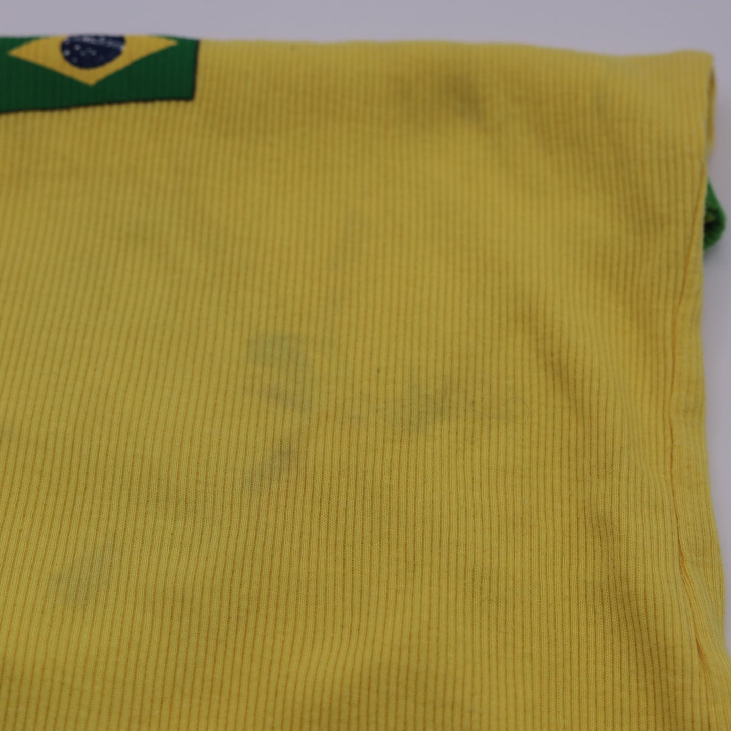 00s Brasil Tank Top Yellow Ringer Graphic Cotton Fitted Small S