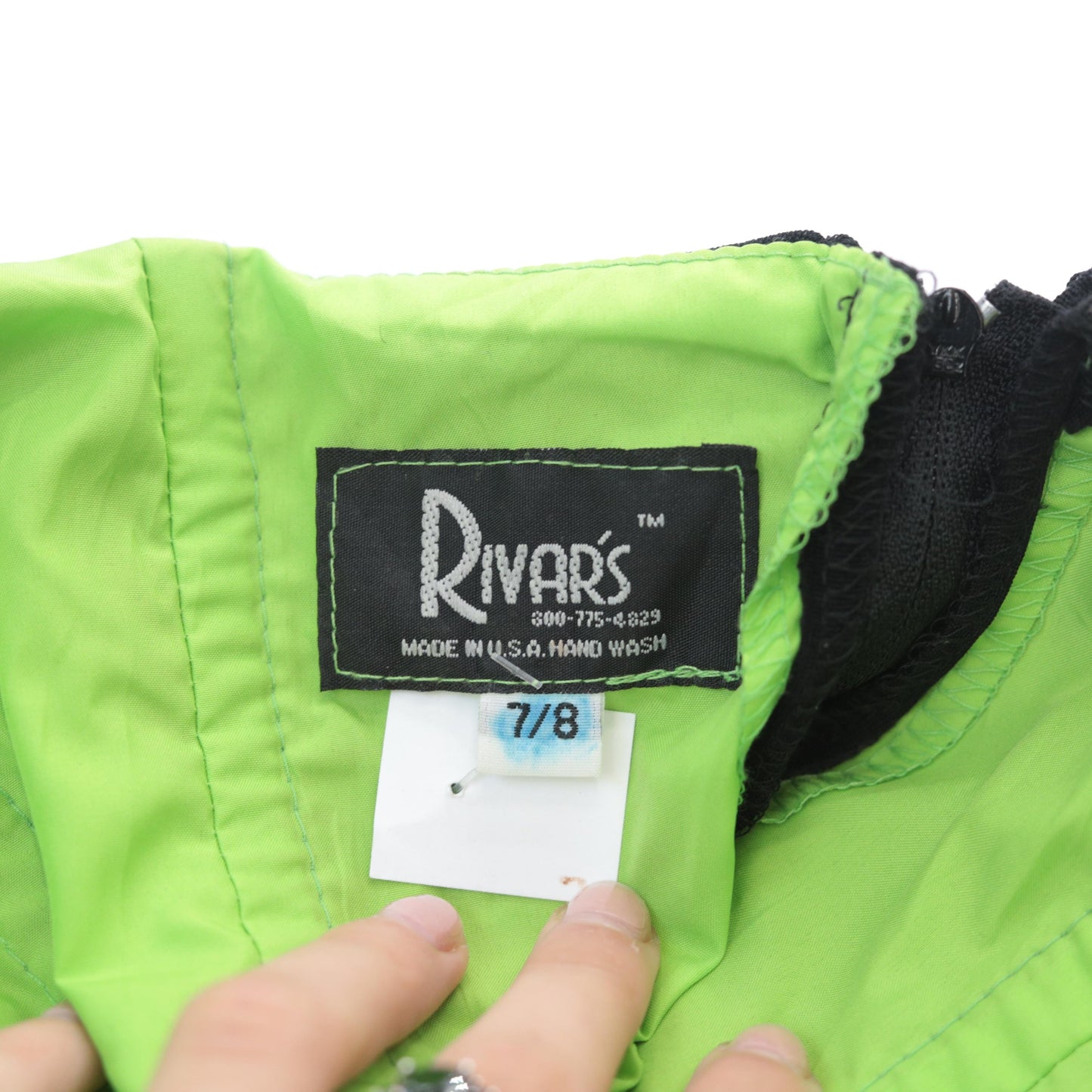 90s Black Glitter Halter Dress Lime Green Lining Knee Length Small
