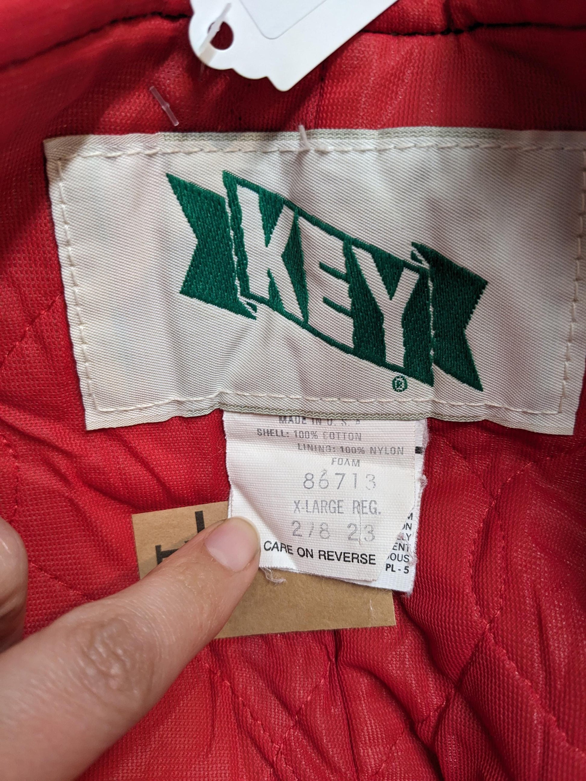 90s Key Imperial Canvas Workwear Overalls Tan Quilted Lining Extra Large