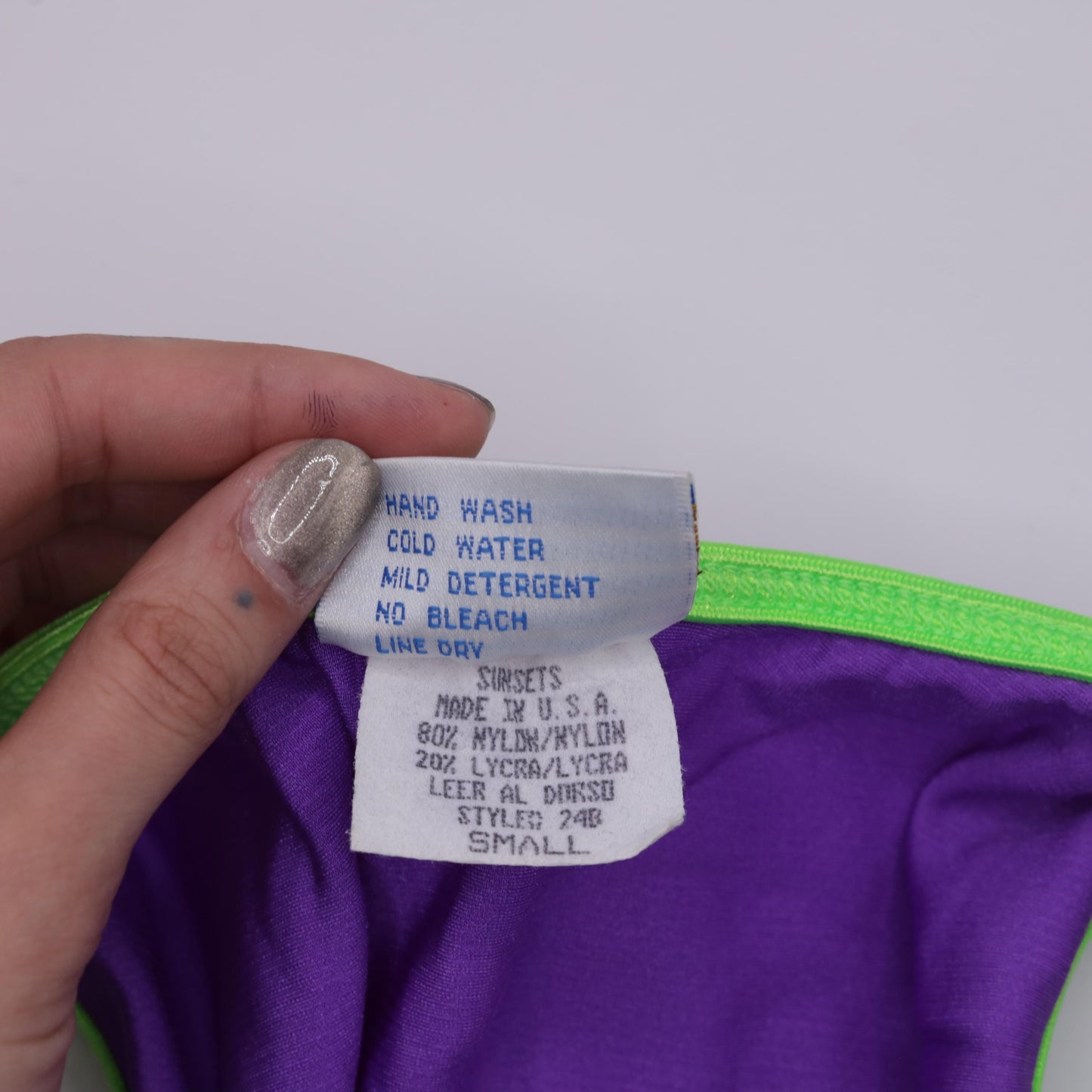 90s Sunsets Separates Bikini Set Purple Halter Underwire High Cut Small