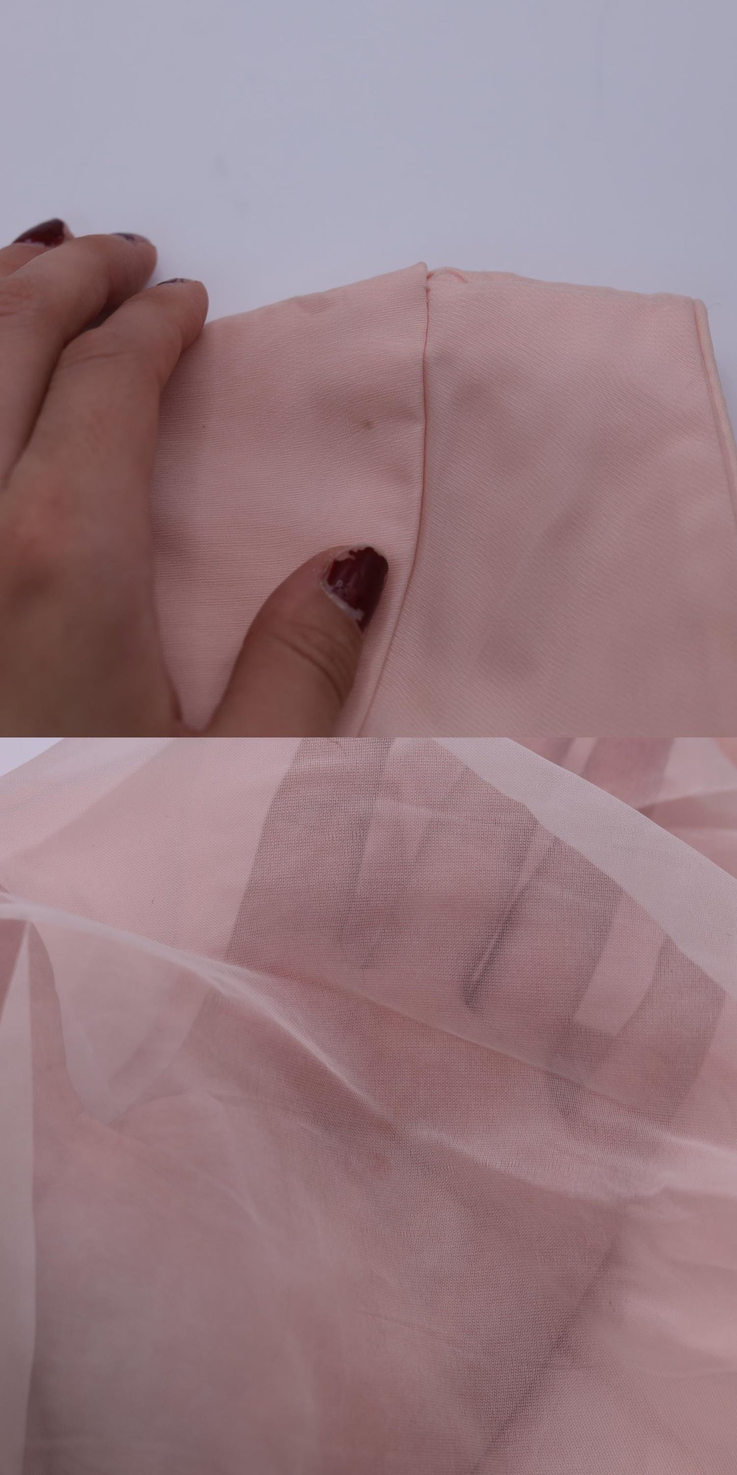 1950s Pink Taffeta Party Dress Chiffon Overlay Bow Back Knee Length Small