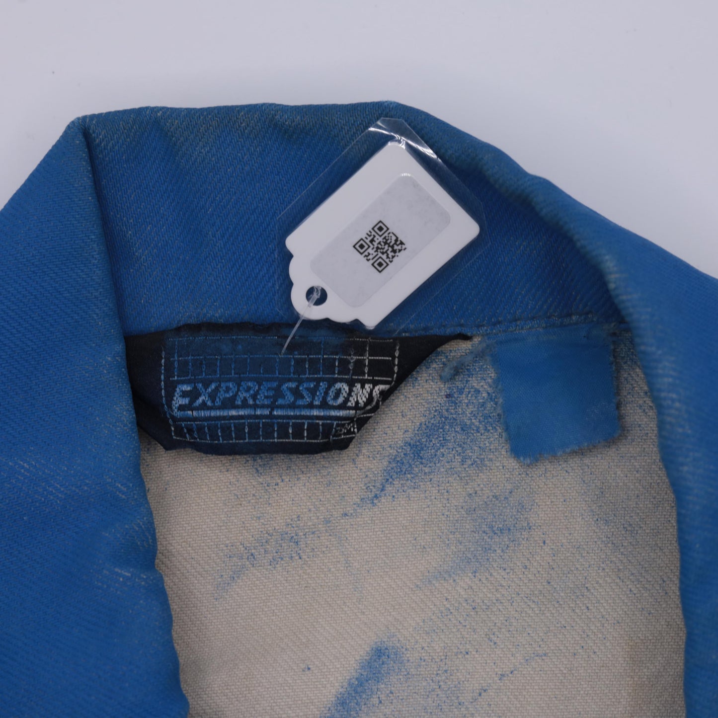 90s Airbrushed Denim Jacket Cow Skull Bison Print Western Blue Medium M