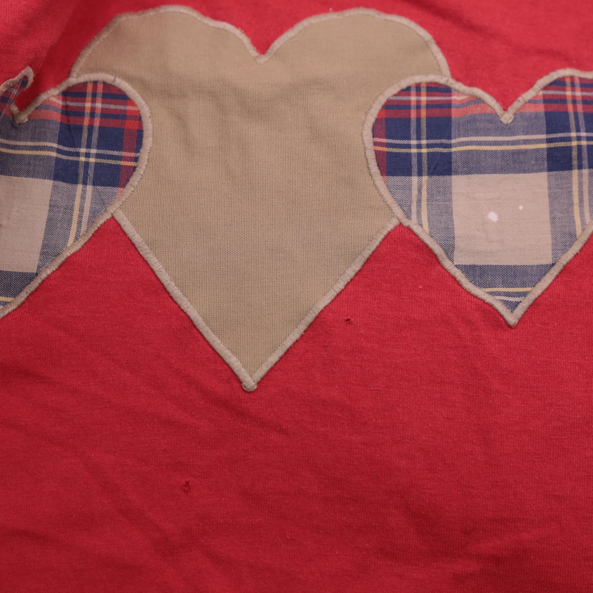 90s Screen Stars Best Red Heart Applique Graphic T-Shirt Large L