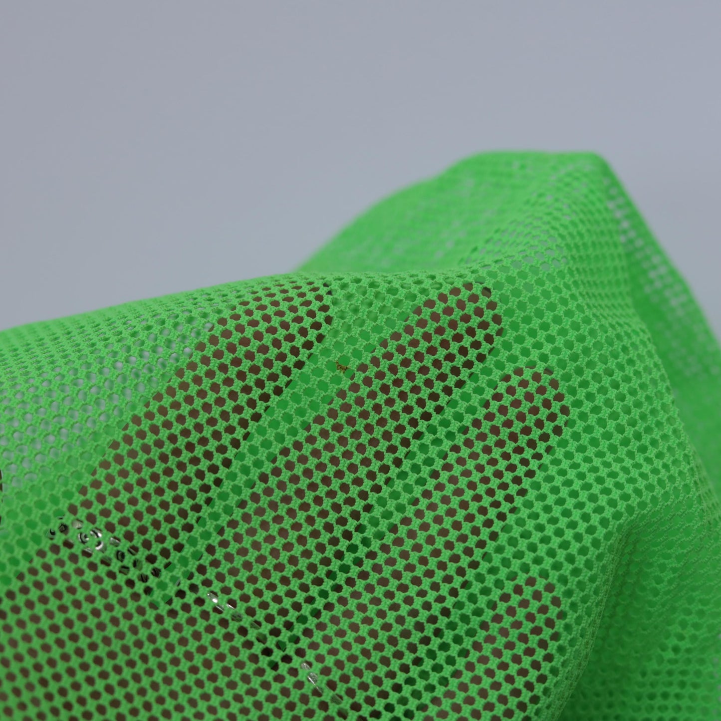 90s Neon Green Mesh Tank Top Sheer Racerback White Ringer Trim One Size