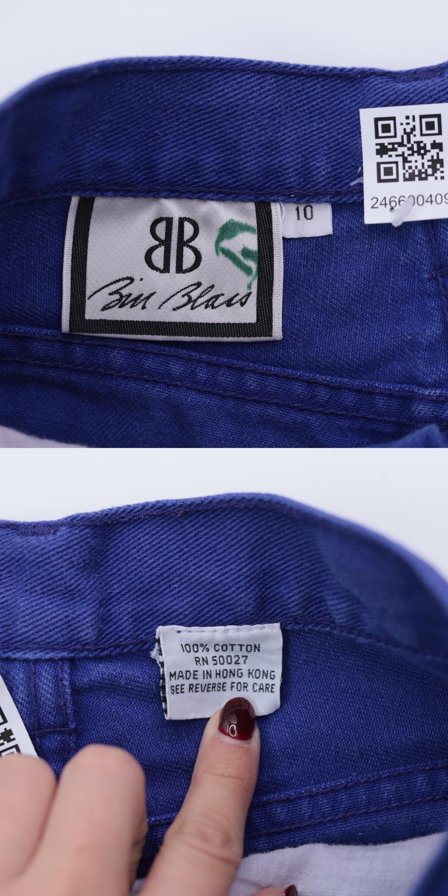 90s Bill Blass Indigo Denim Shorts High Waist Bermuda Length Small