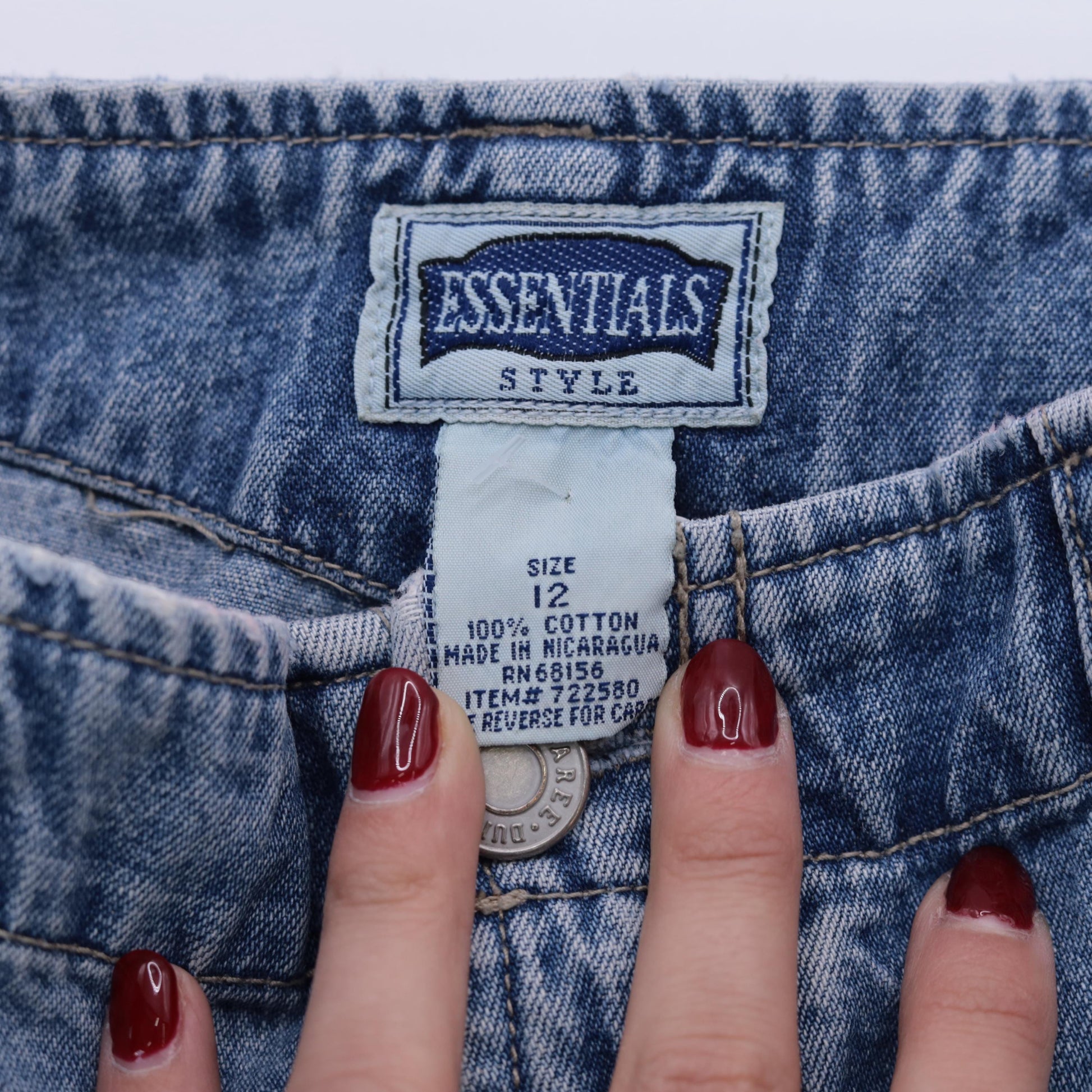90s Blue Denim Cargo Shorts High Waist Cotton Jean Shorts Medium Large