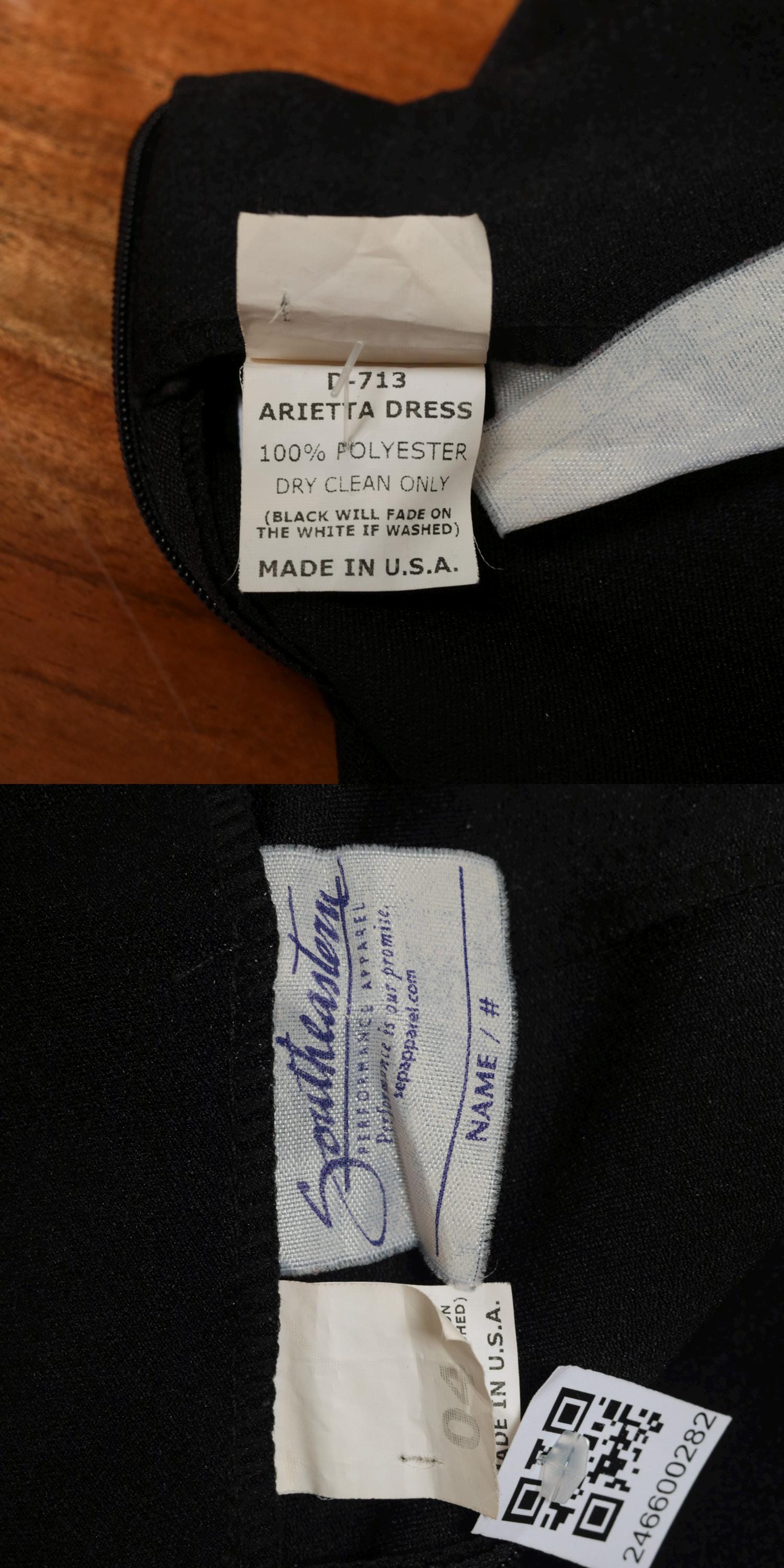 Y2K Black Maxi Dress White Chest Panel Square Neck Sleeveless Small 4