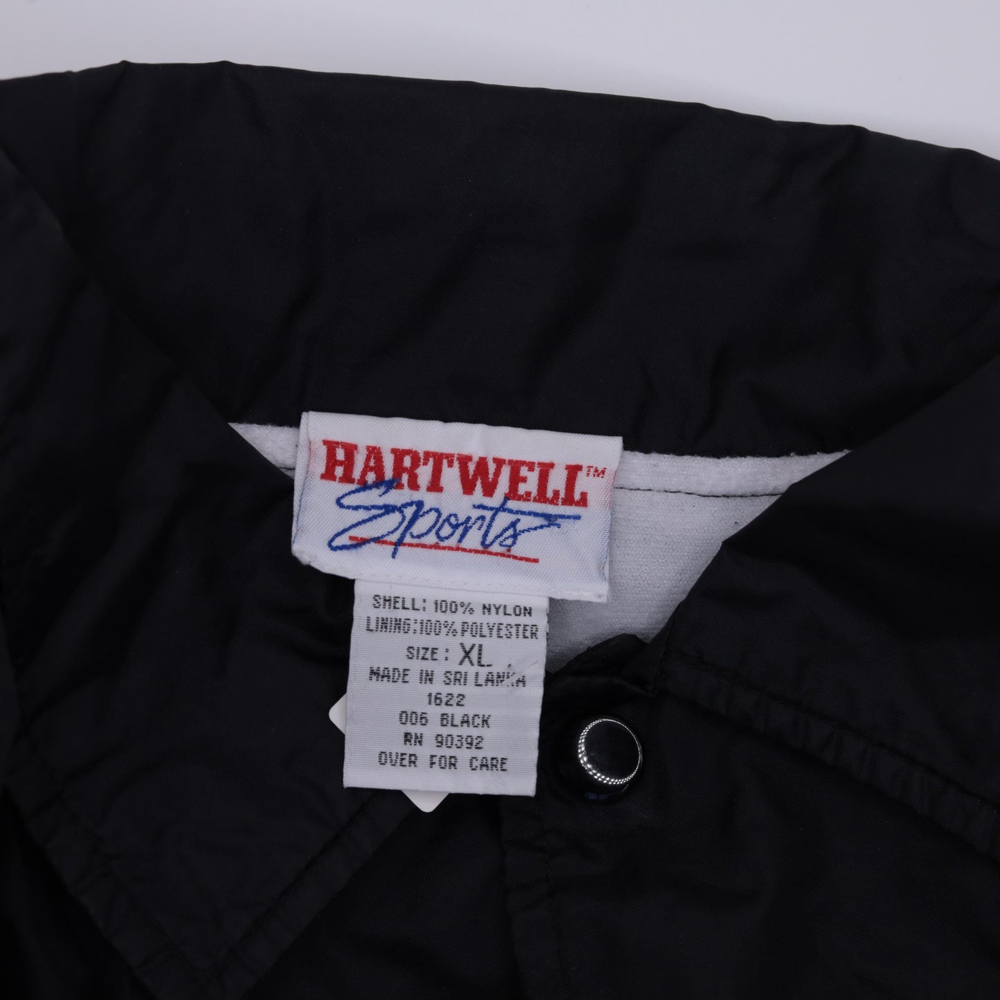 90s DJ Gunite Trucking Black Nylon Coaches Jacket Huntington Beach Extra Large XL