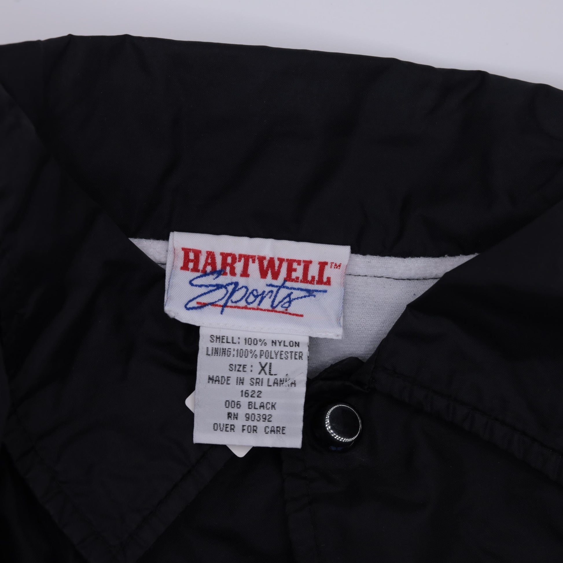 90s DJ Gunite Trucking Black Nylon Coaches Jacket Huntington Beach Extra Large XL