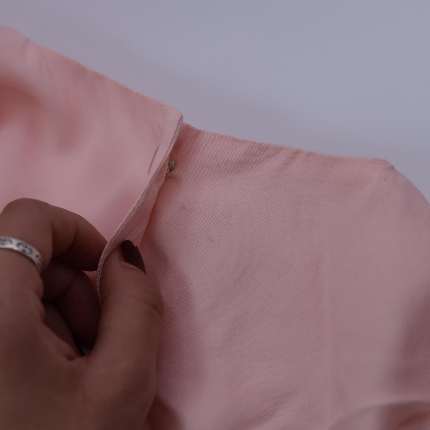 80s Nicole Blake Petites Blush Pink Embroidered Diamond Blouse Short Sleeve Small S