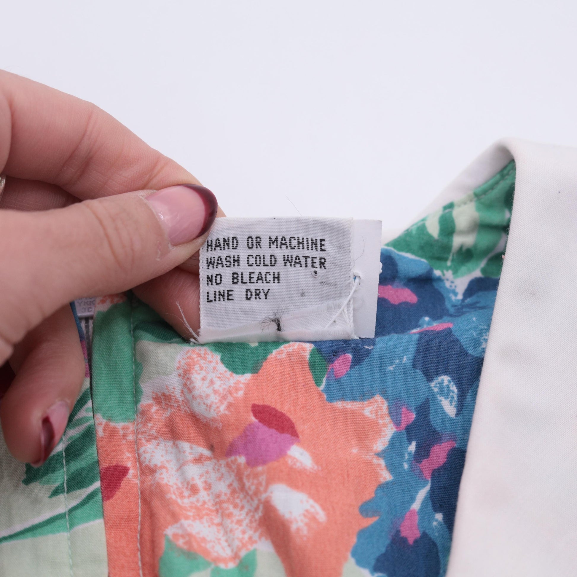 80s Floral Midi Dress Green White Collar Double Breasted Sleeveless Small
