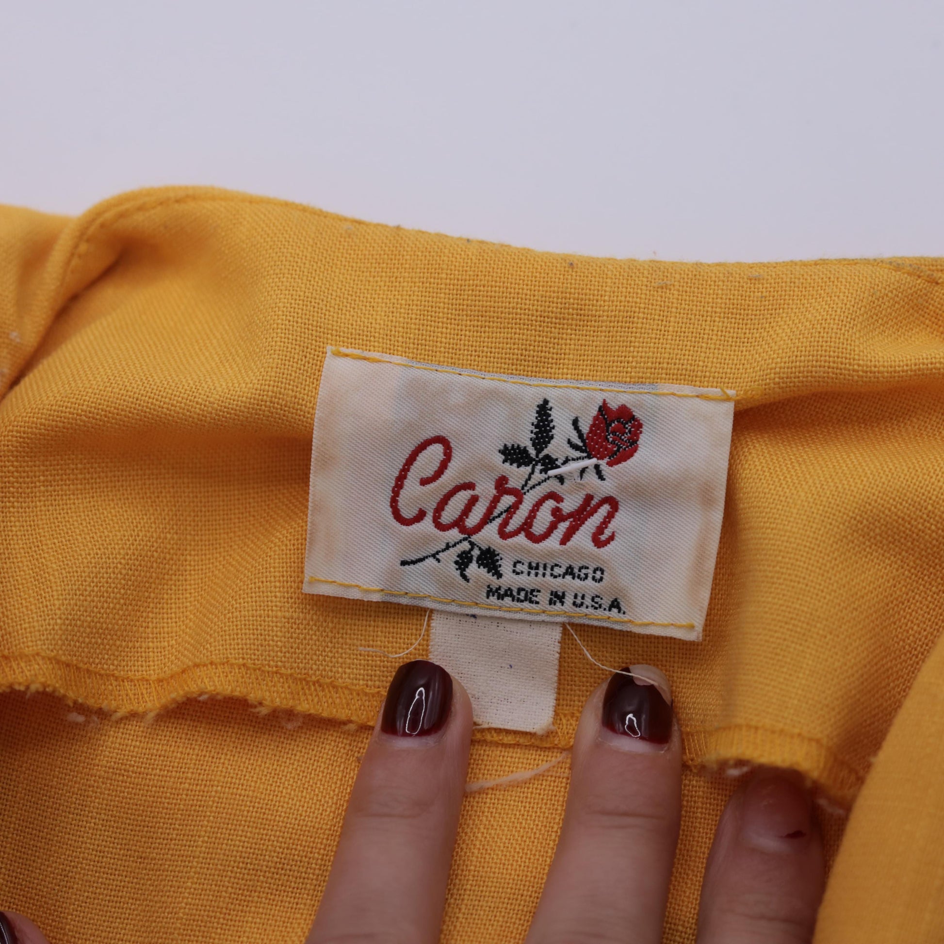 80s Yellow Sailor Collar Midi Dress Double Breasted Black Striped Medium