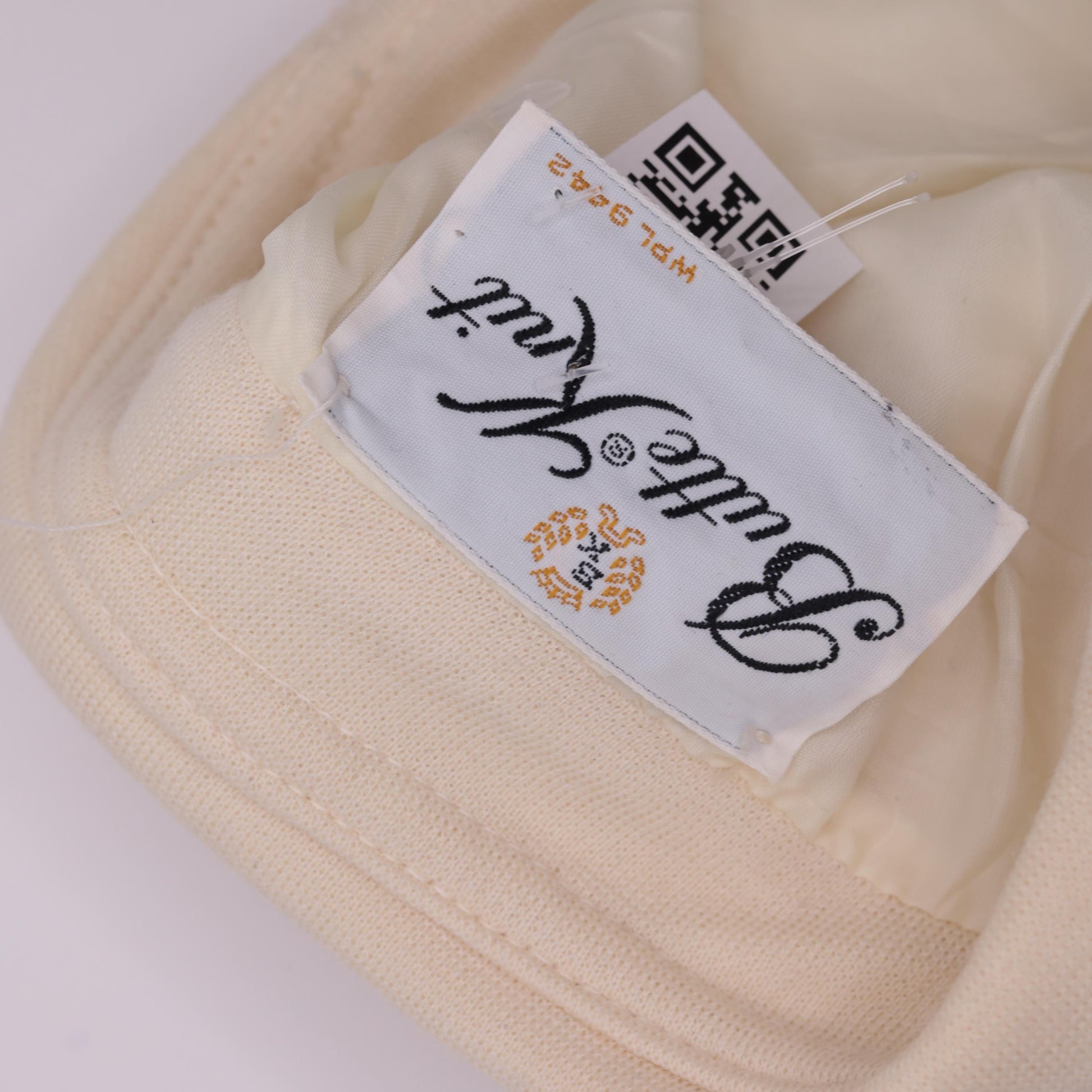 70s Cream Knit Zip Jacket Epaulettes Pointed Collar Small S