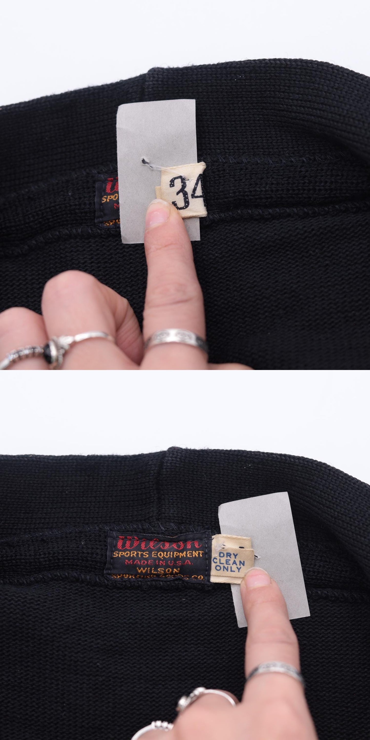 1950s Wilson Black Wool Varsity Cardigan Orange Chenille Patches Small