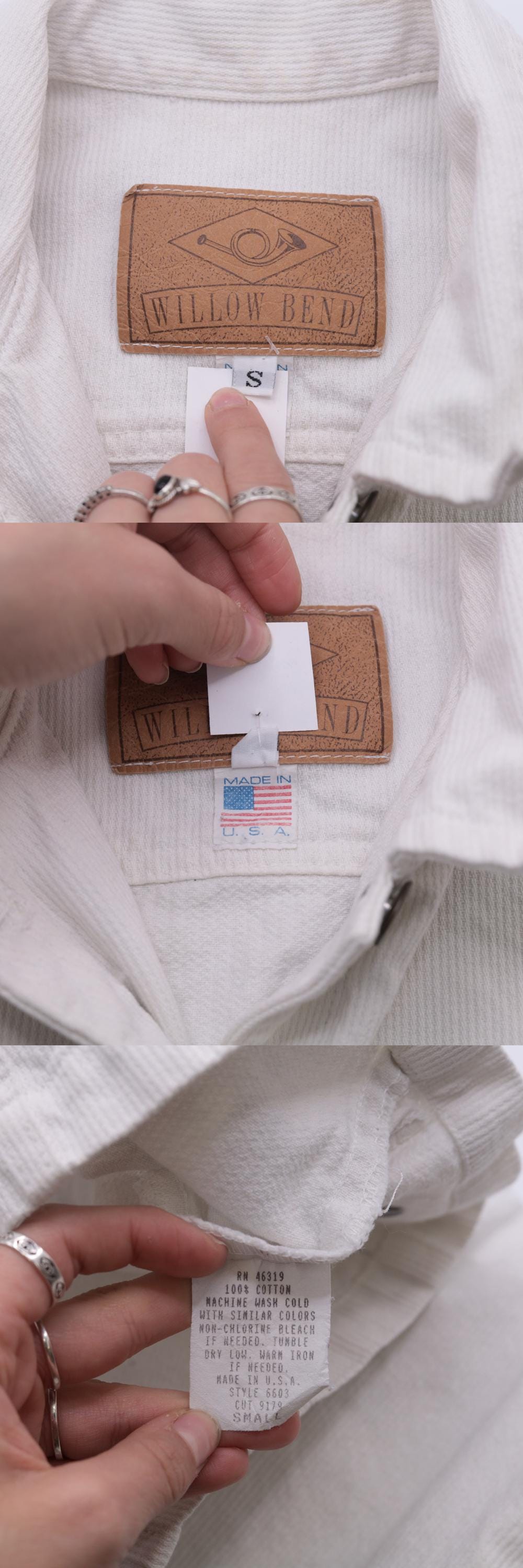 90s White Corduroy Vest Cropped Button-Up Utility Pockets Small
