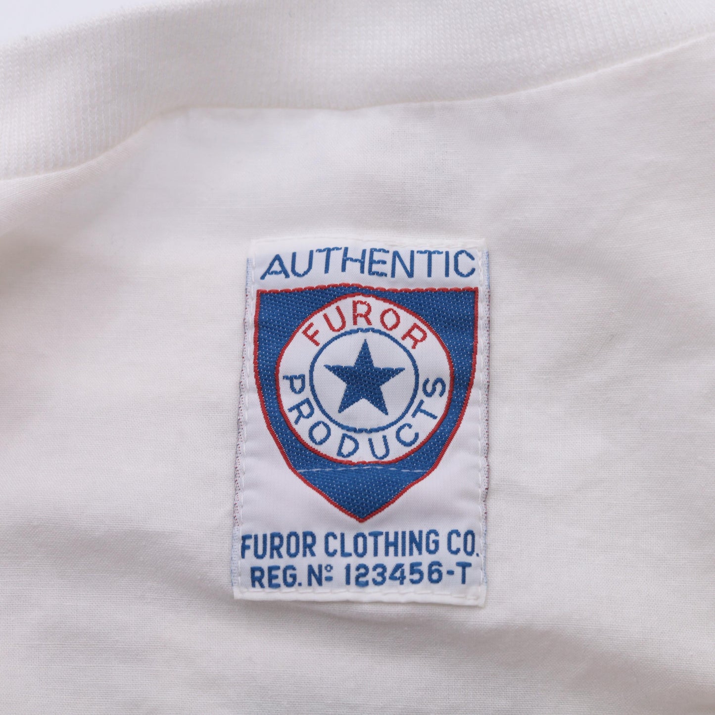 90s Furor Generation Graphic Long Sleeve Shirt White Colorful Appliqué Large L