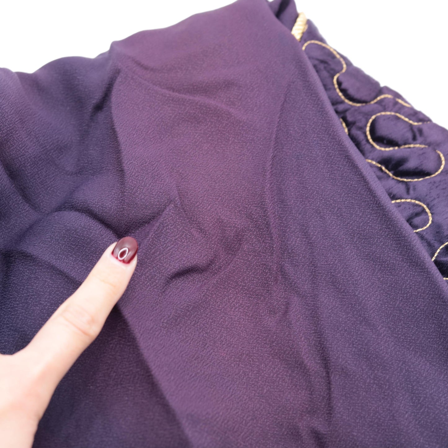 90s Purple Quilted Windbreaker Jacket Gold Trim Western Yoke Bomber Large L