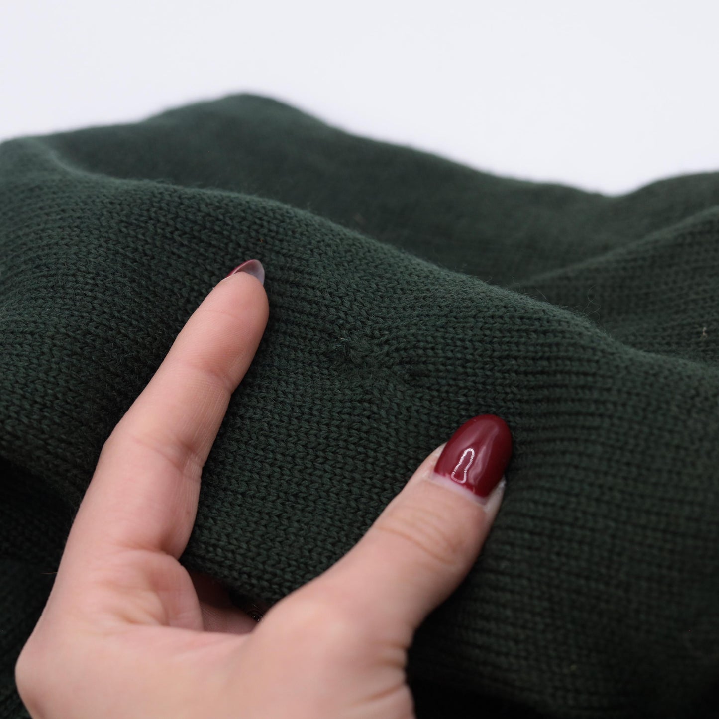 1960s Albion Knit Dark Green Wool Cardigan Button-Up Medium M