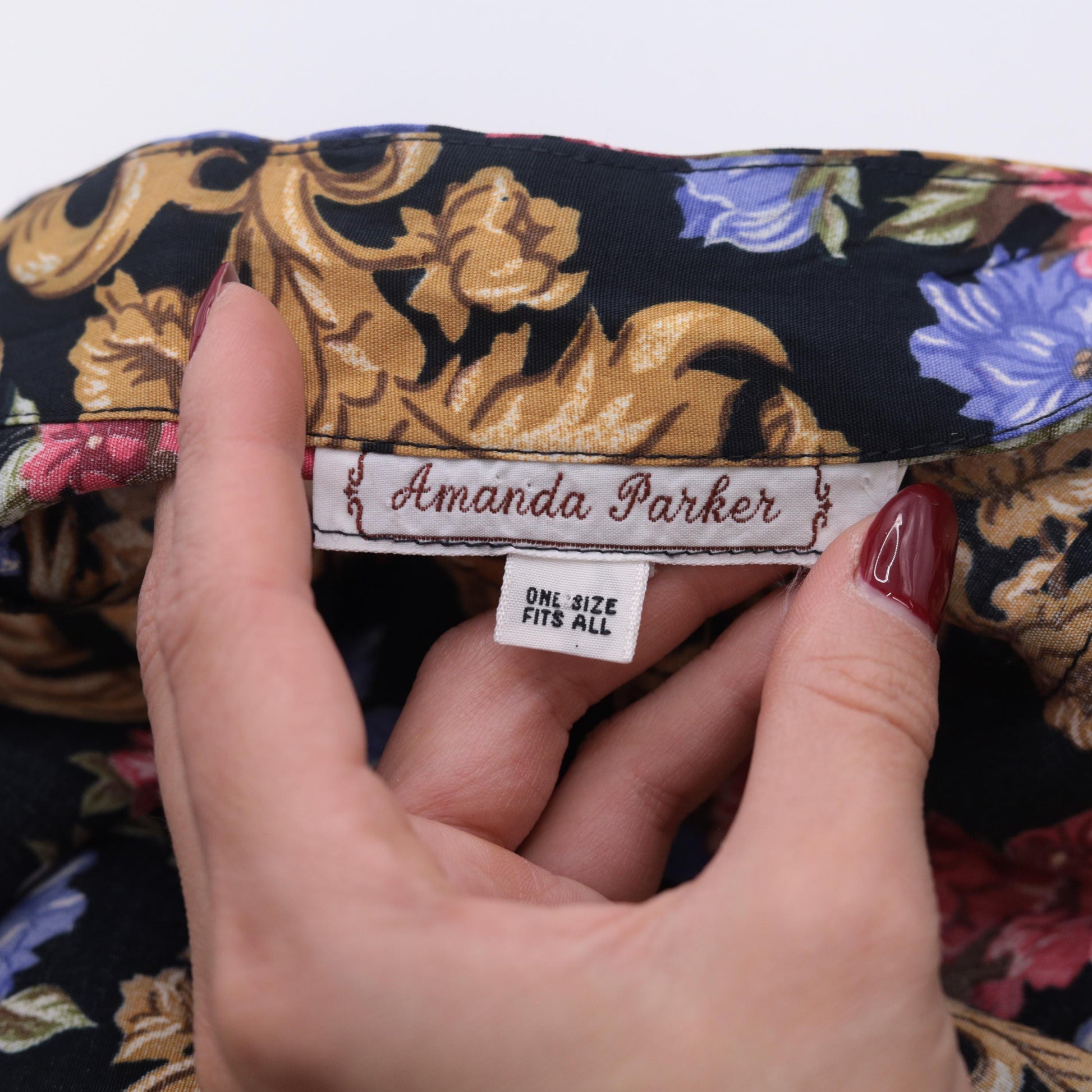 90s Baroque Floral Wrap Mini Skirt Black Gold Pink High Waisted XS