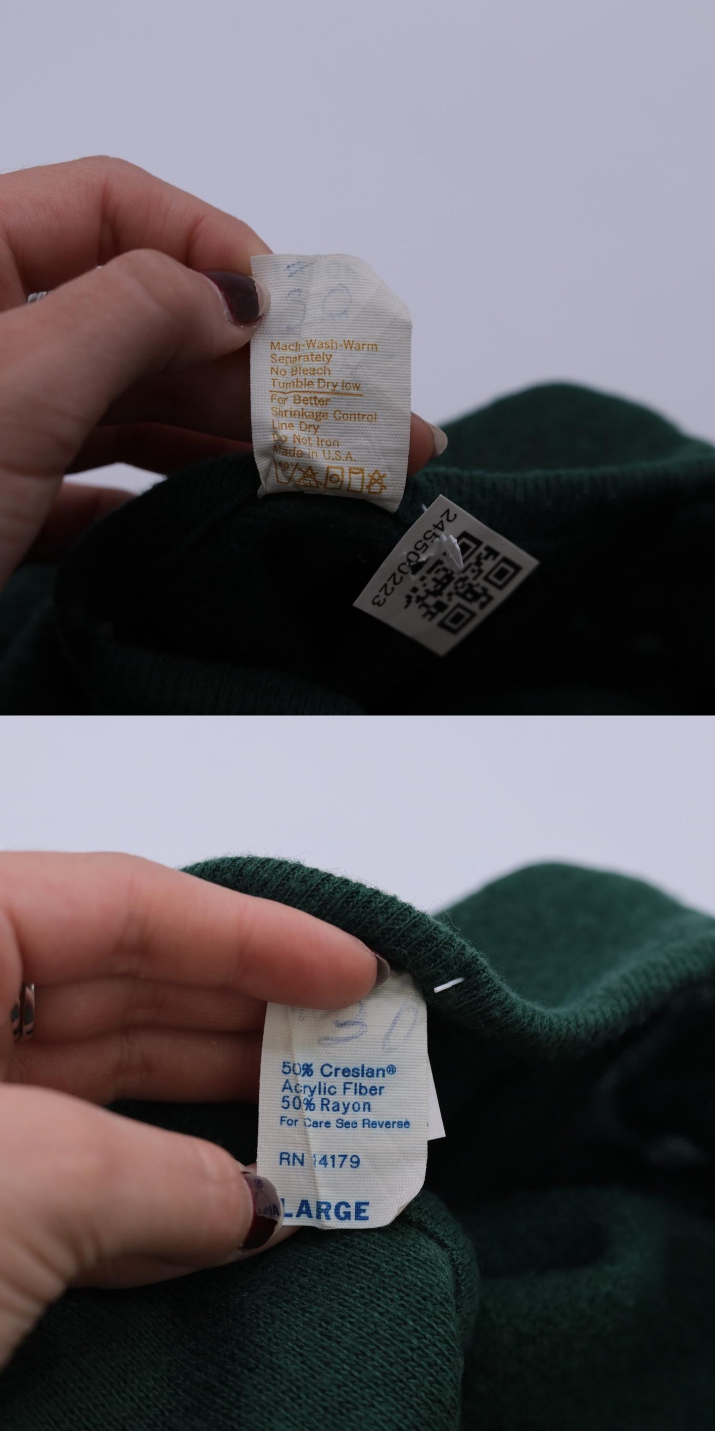 80s Fighting Scorpions Basketball V-Neck Sweater Forest Green Large