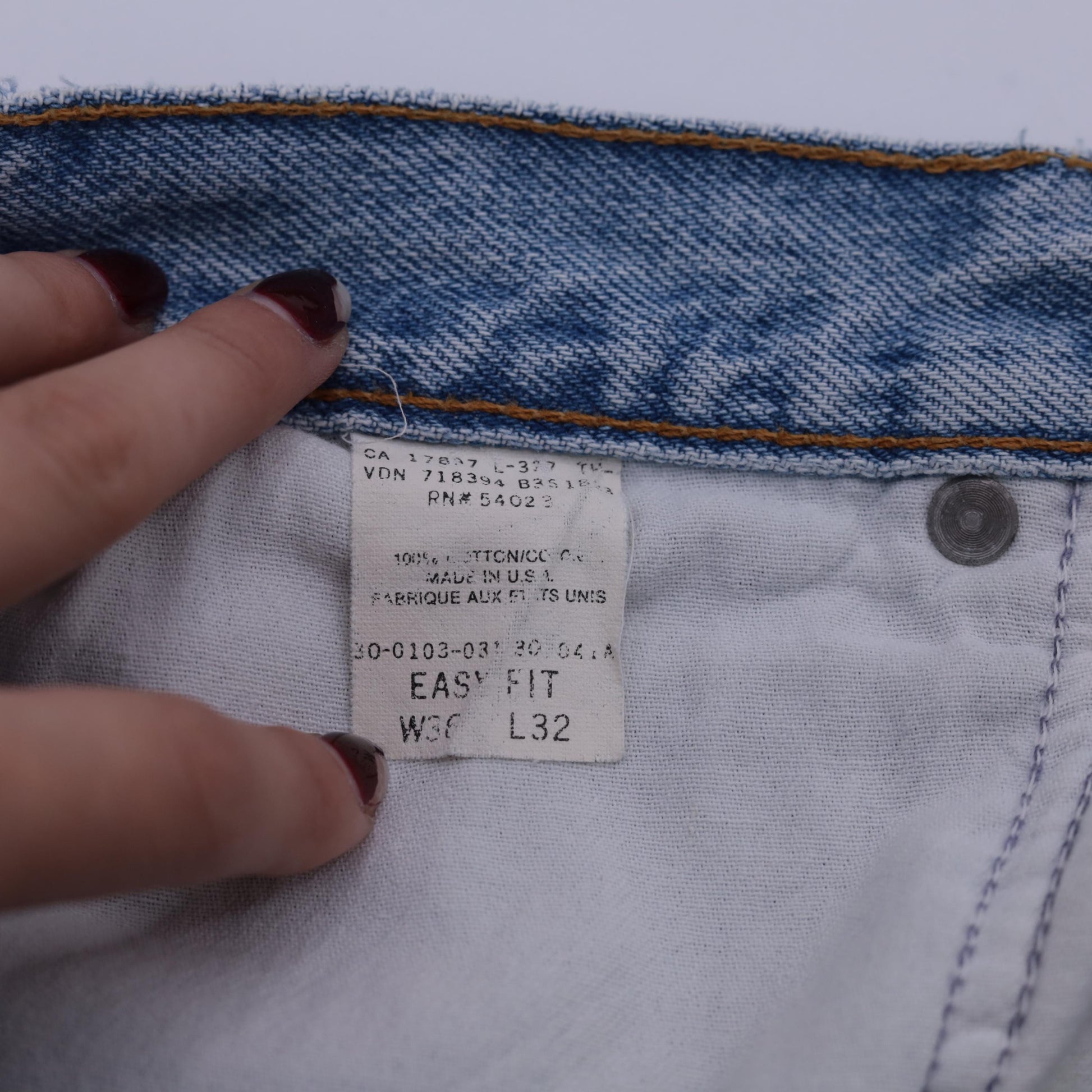 90s Gap Easy Fit High Rise Straight Leg Jeans Blue Denim 36x32