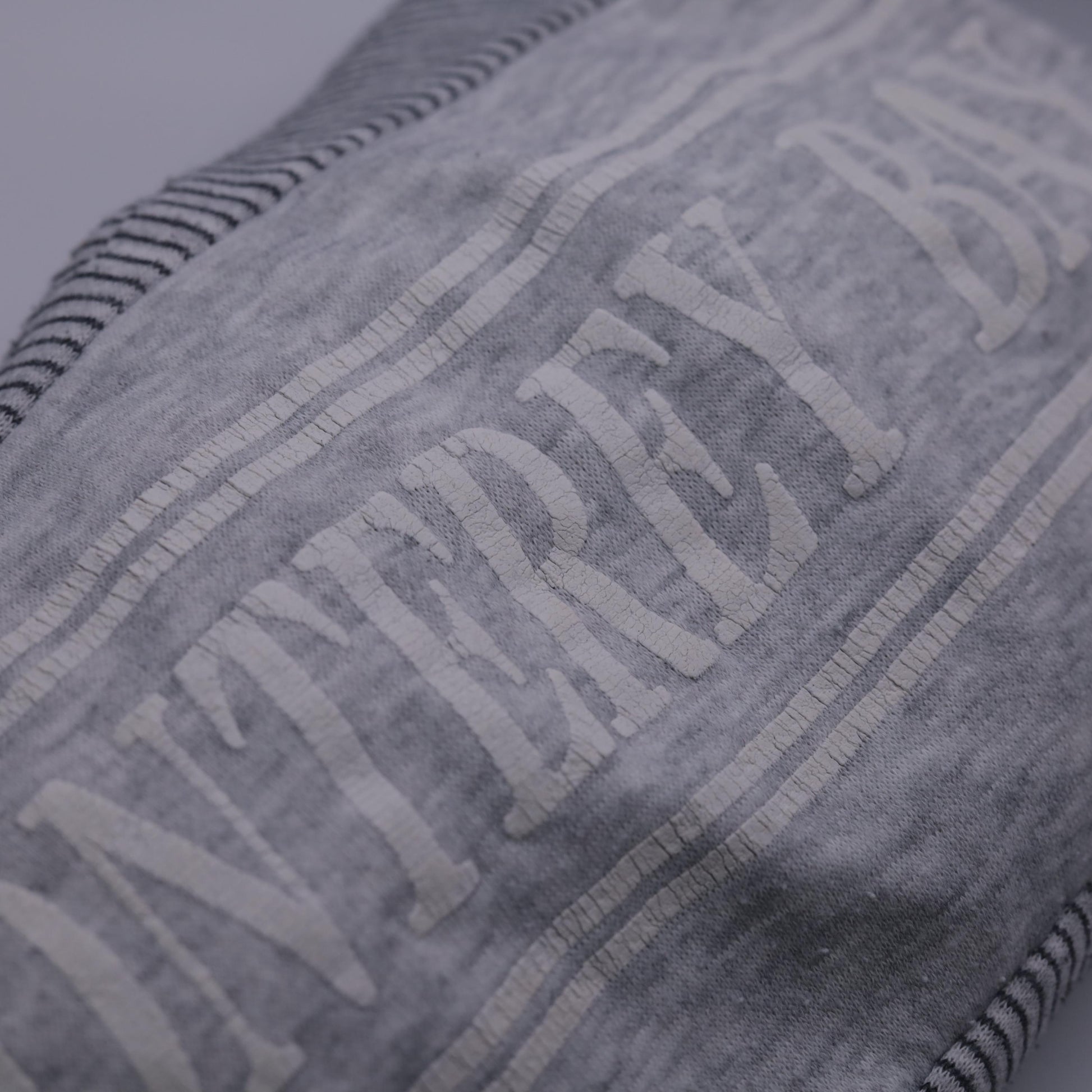 90s Monterey Bay Sweatshirt Grey Striped Quarter Zip Pullover Medium