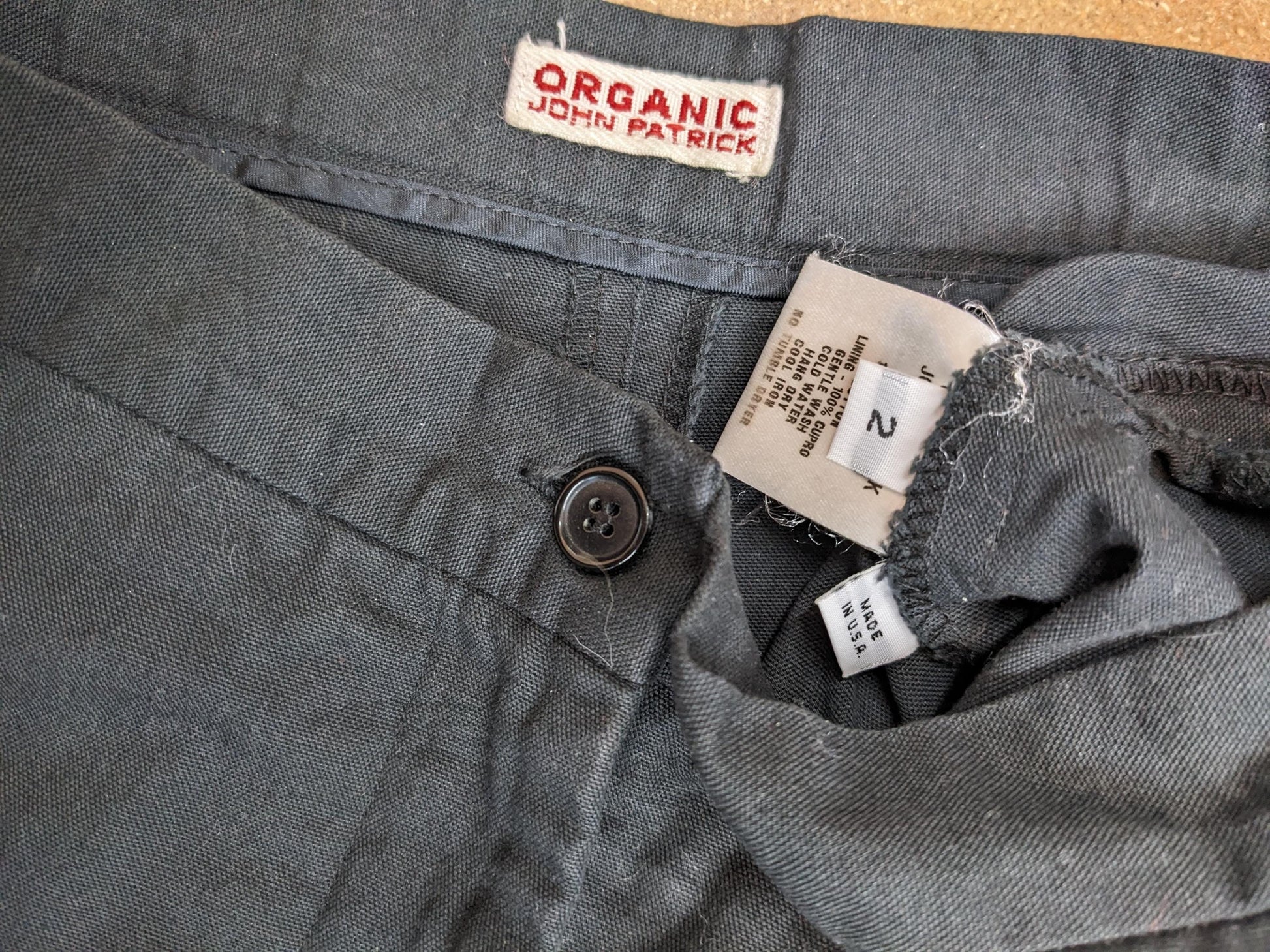 Organic John Patrick Black High-Waist Shorts Cotton Size 2 XS