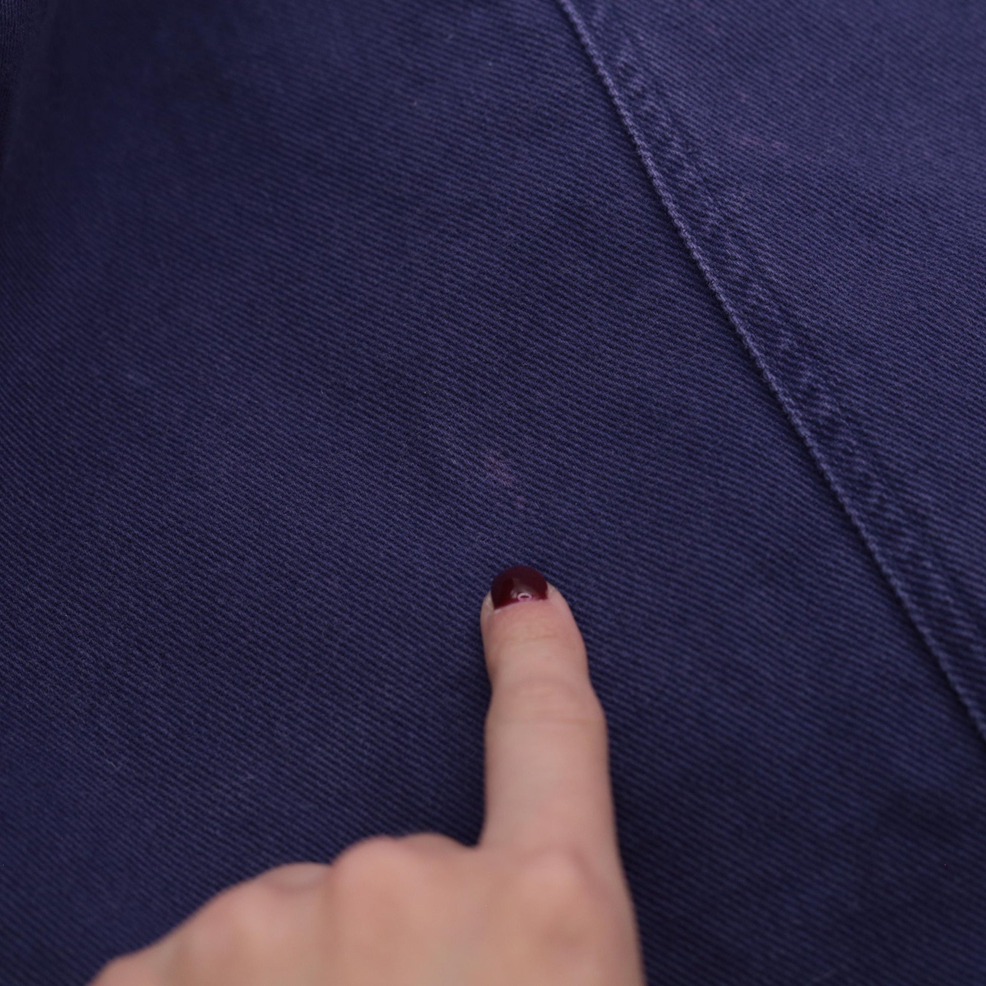 90s Purple Denim Midi Skirt High Waist Pencil Cut Rear Slit Small