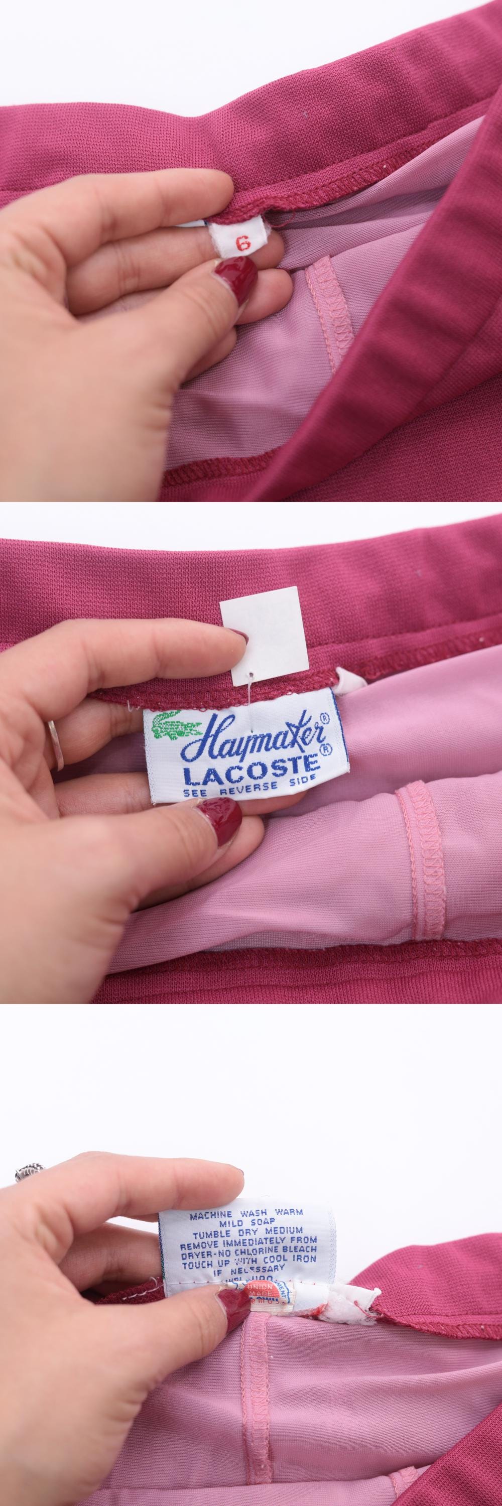70s Lacoste Haymaker Mini Skirt Pink High Waist Tennis Skort Small