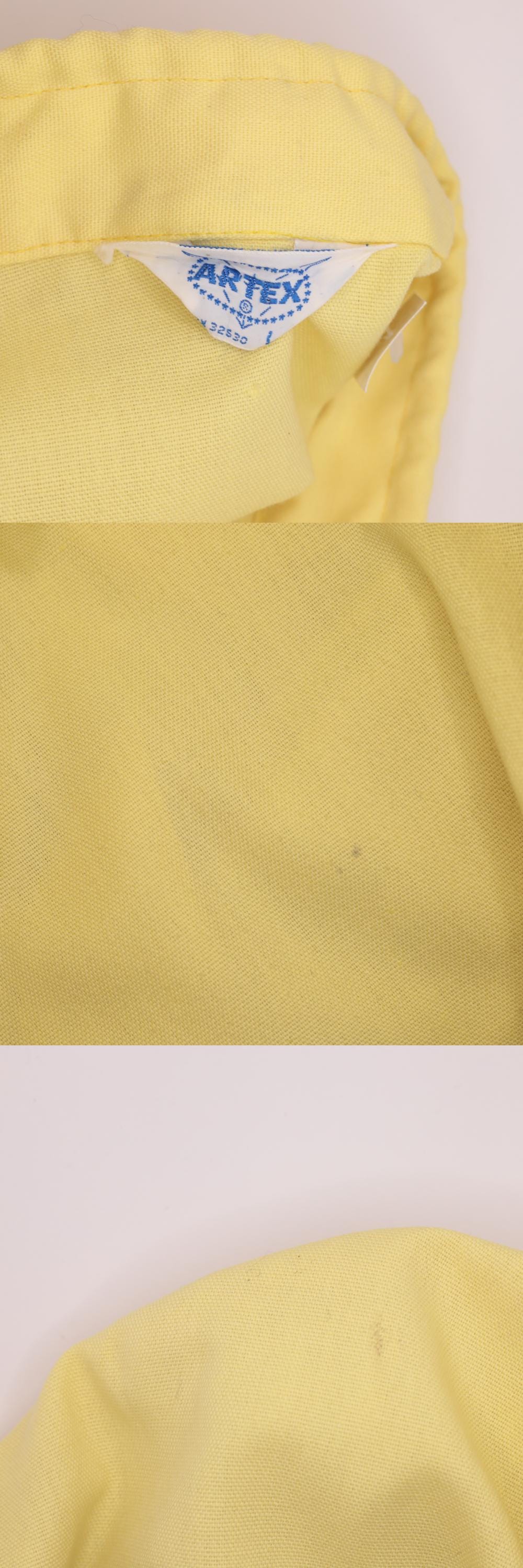 70s Artex SCC Yellow Windbreaker Jacket Logo Zip Men's Large L