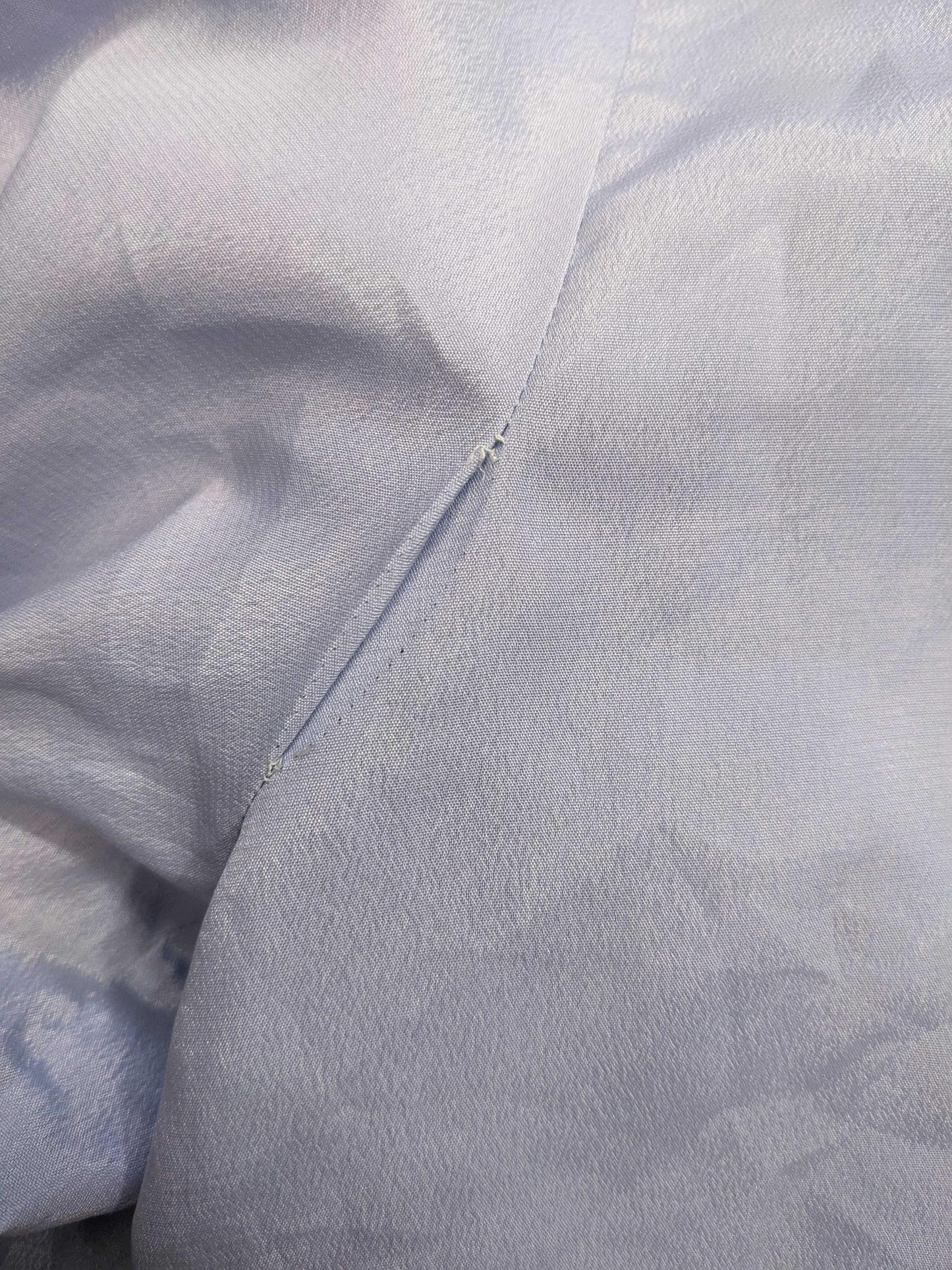 80s Light Blue Victorian Crop Top Puff Sleeve Button Up Blouse Small Medium