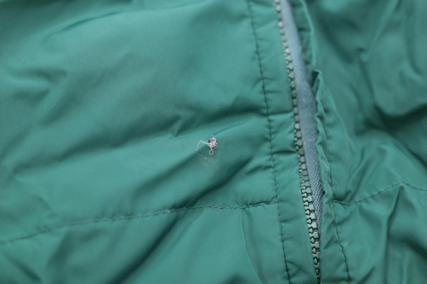 80s Green Puffer Vest Zip-Up Sleeveless Jacket Small S