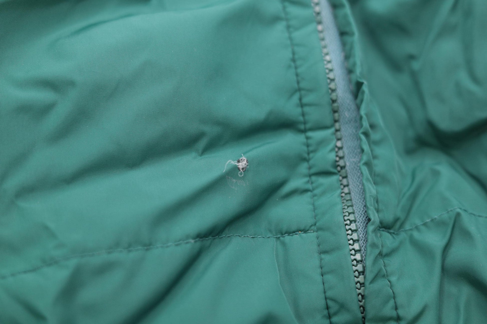 80s Green Puffer Vest Zip-Up Sleeveless Jacket Small S