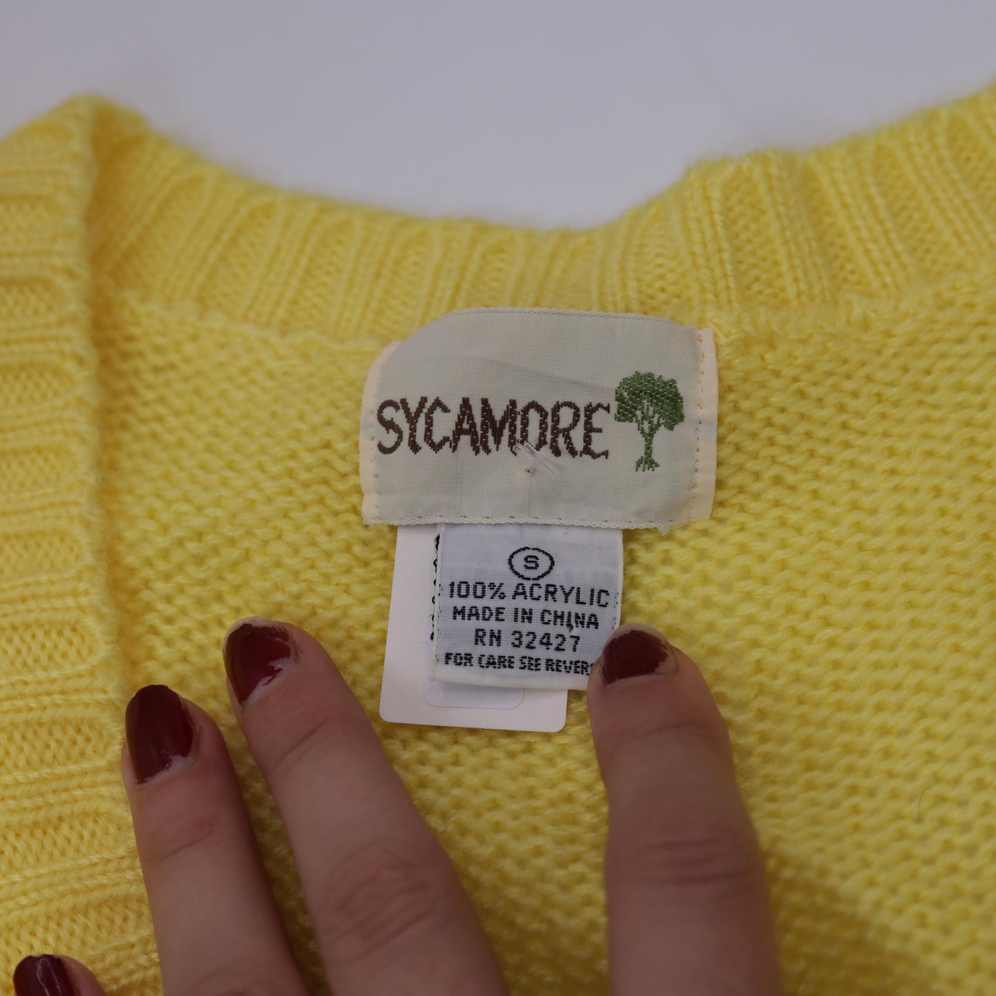 80s Yellow Cable Knit Sweater Vest V Neck Sleeveless Pullover Extra Small