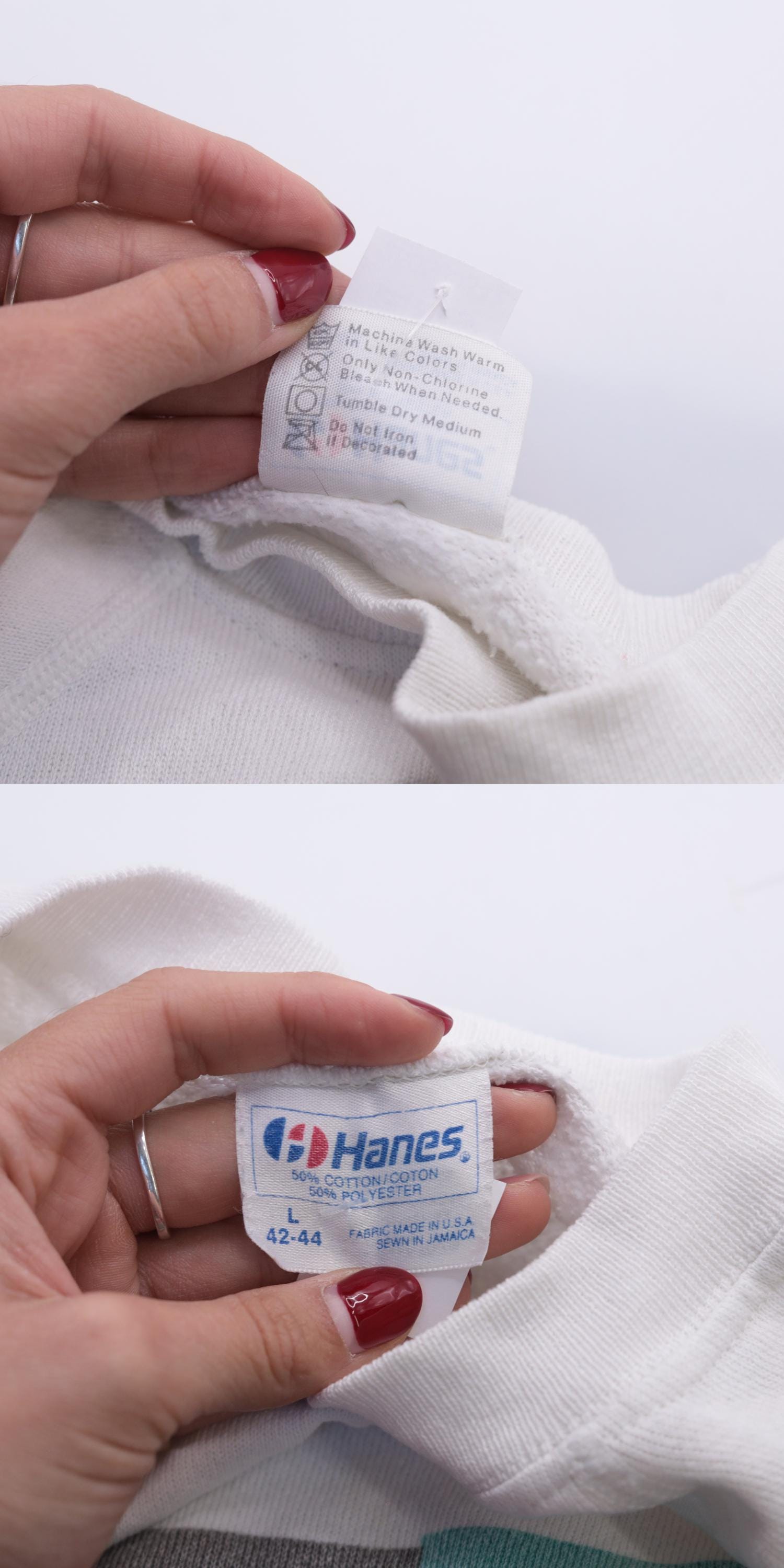 90s San Francisco Spellout Sweatshirt White Raglan Crewneck Medium