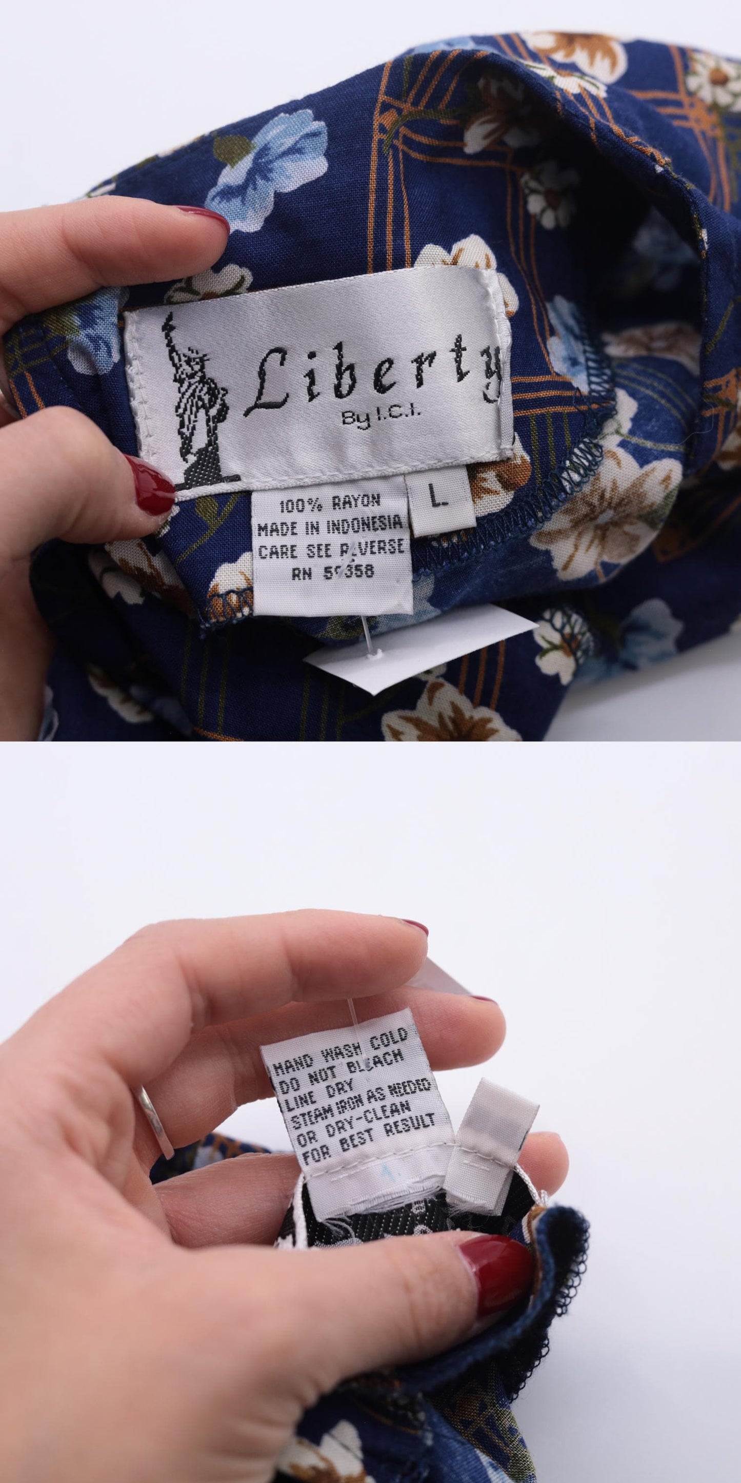 90s Liberty Floral Checkered Romper Blue Attached Jacket Wide Leg Medium Large