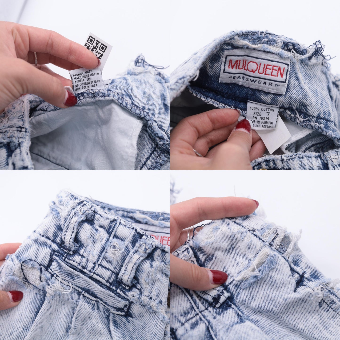 80s Acid Wash Denim Shorts Pleated High Rise Blue Jean Shorts Small 7
