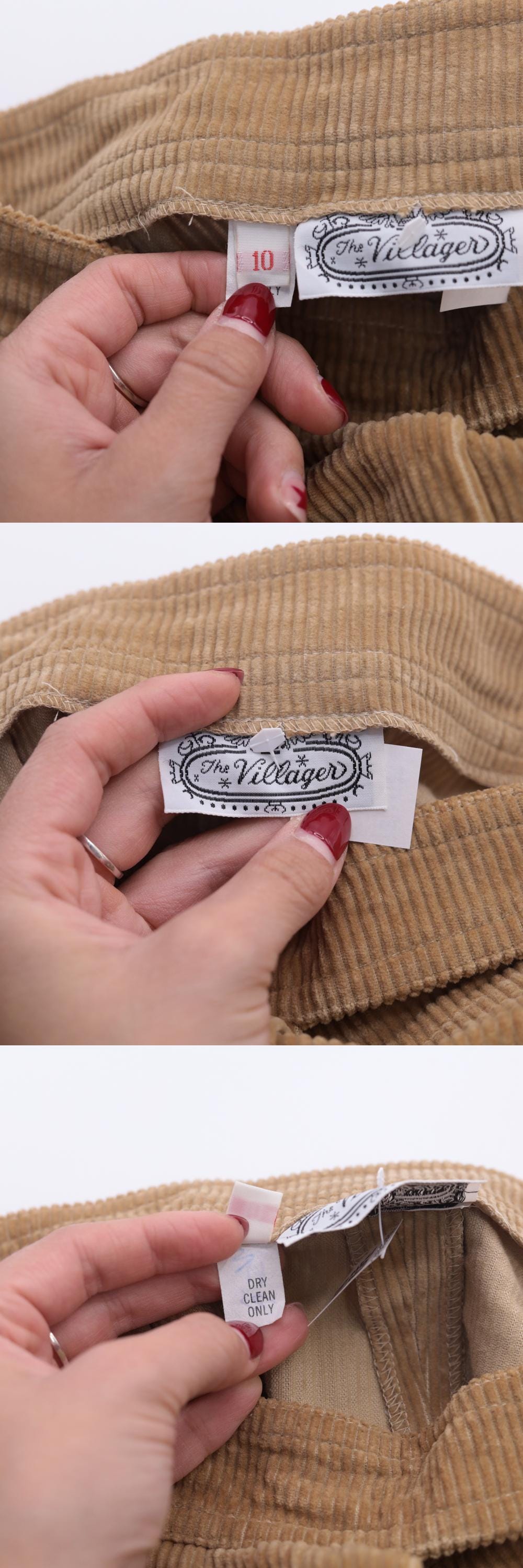 80s The Villagers Tan Corduroy Pleated High-Waist Shorts Small