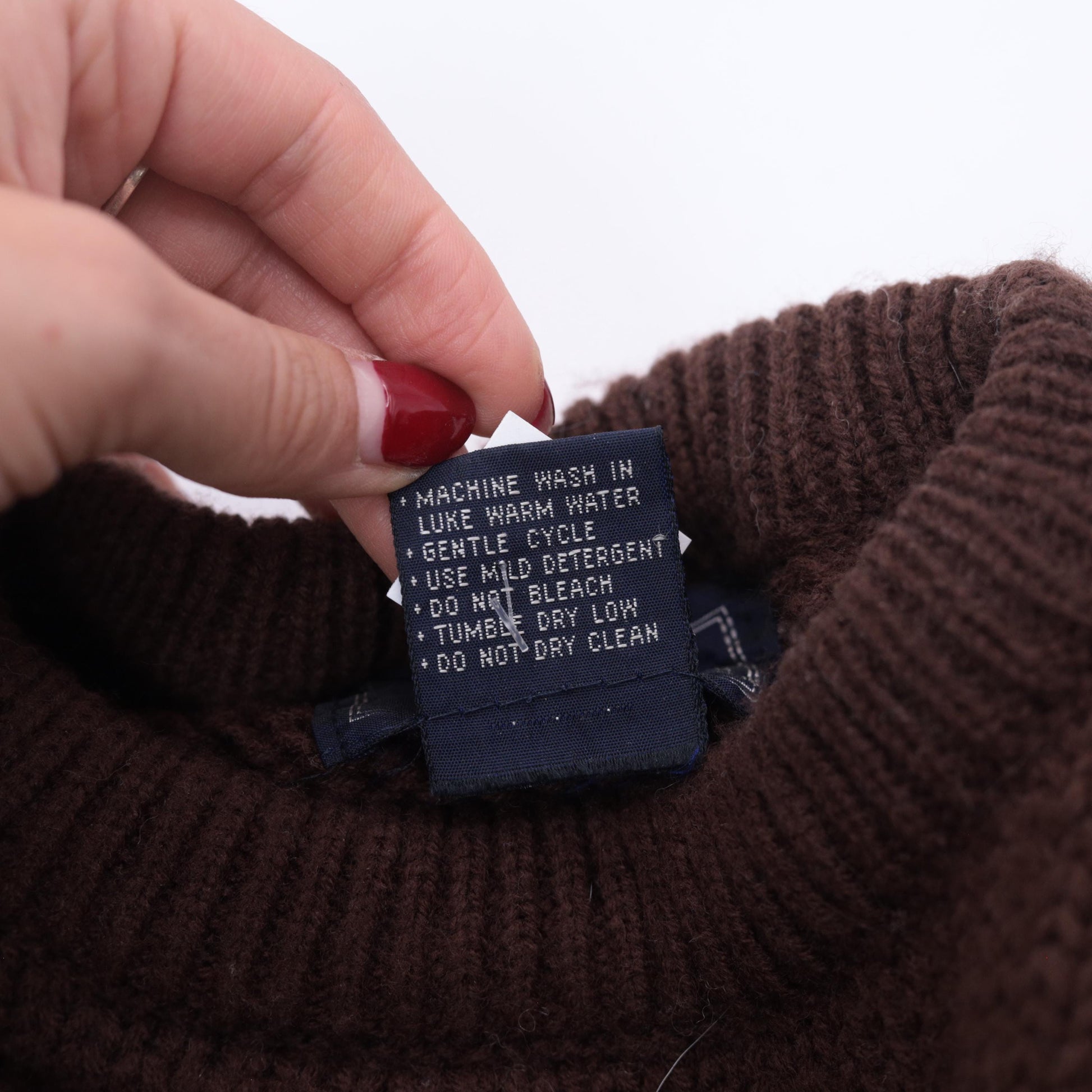 80s Nordic Geometric Knit Sweater Brown Cream Marled Pullover Medium