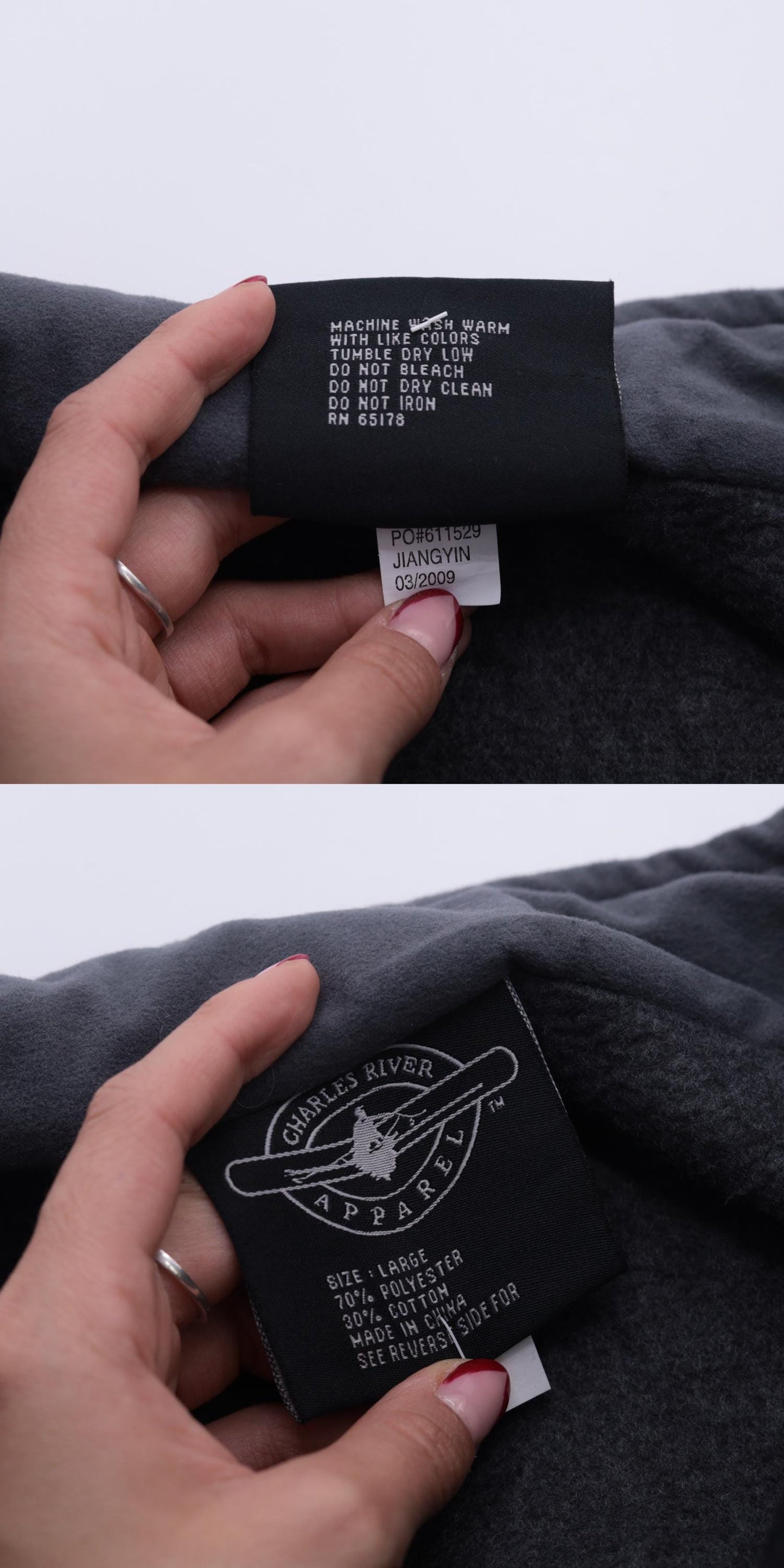 00s Say No To Drugs Race Quarter Zip Sweater Charcoal Grey Knit Large L